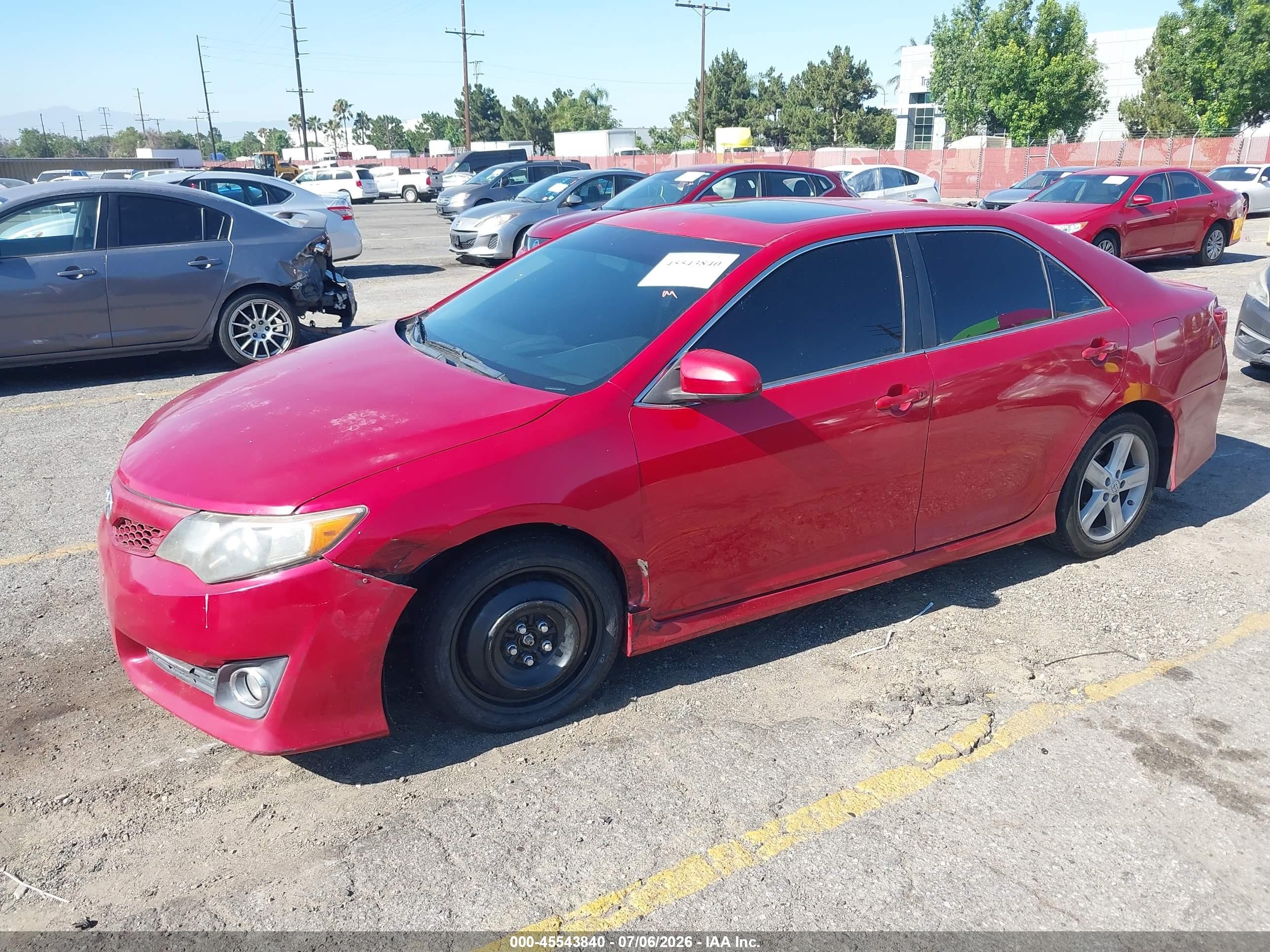 2012 Toyota Camry Se Red vin: 4T1BF1FK2CU533613