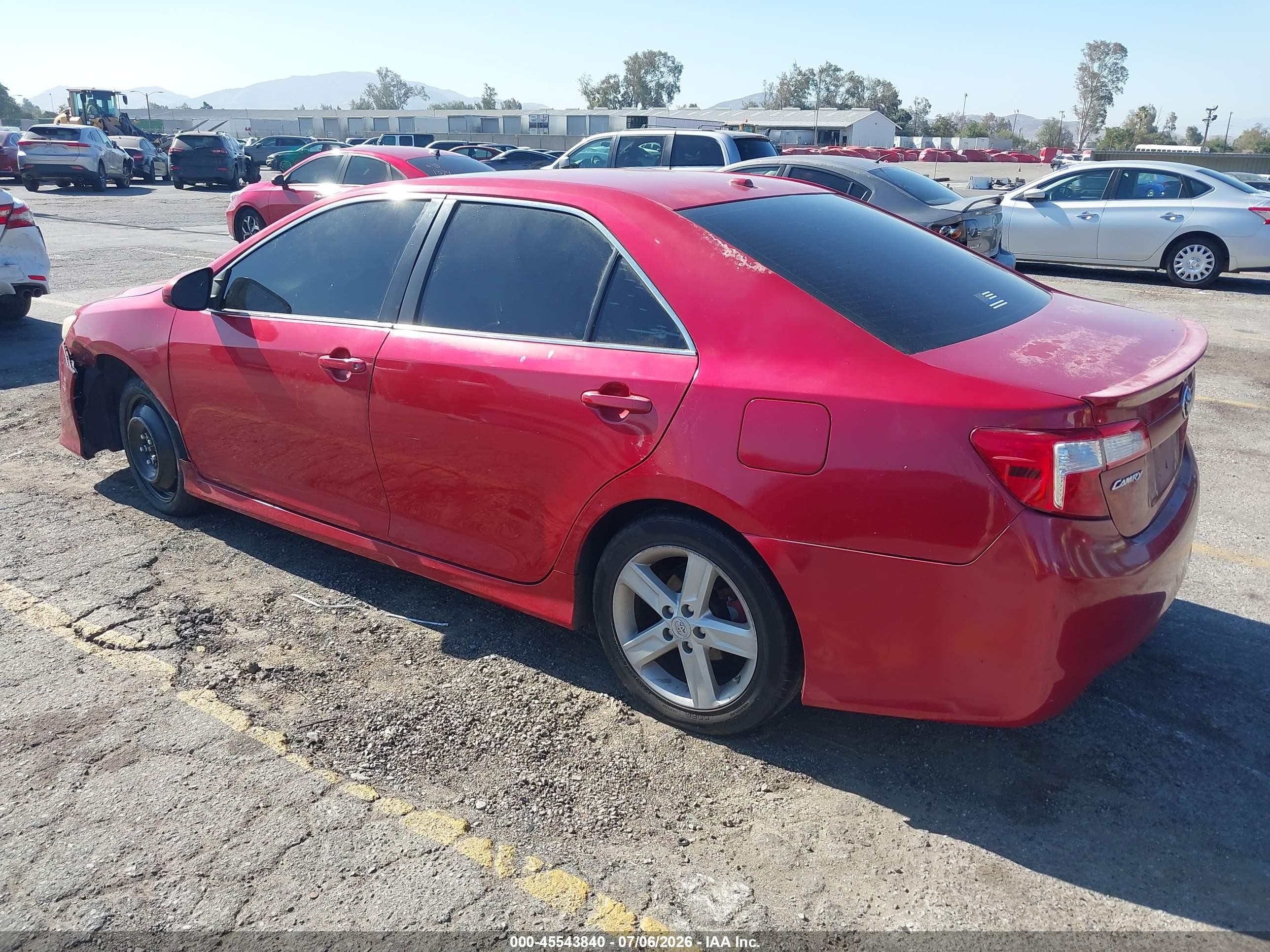 2012 Toyota Camry Se Red vin: 4T1BF1FK2CU533613