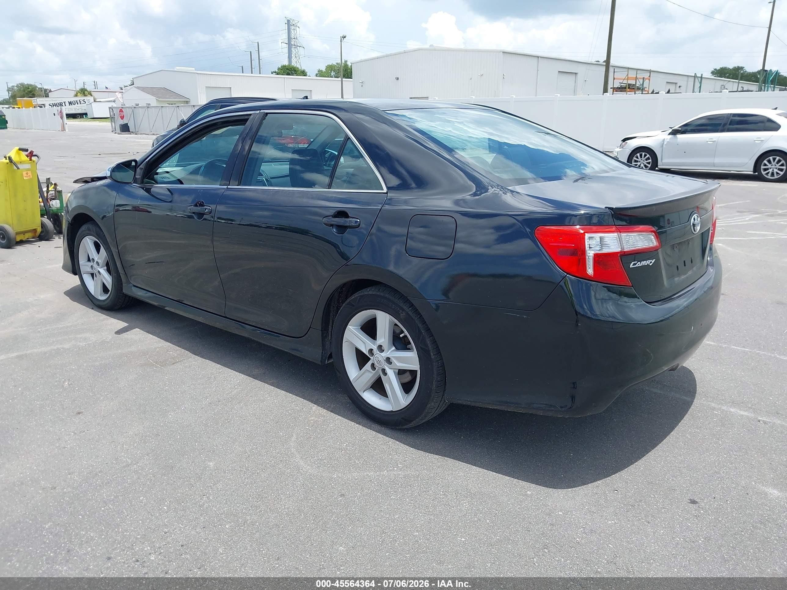 2012 Toyota Camry Se Black vin: 4T1BF1FK2CU533708