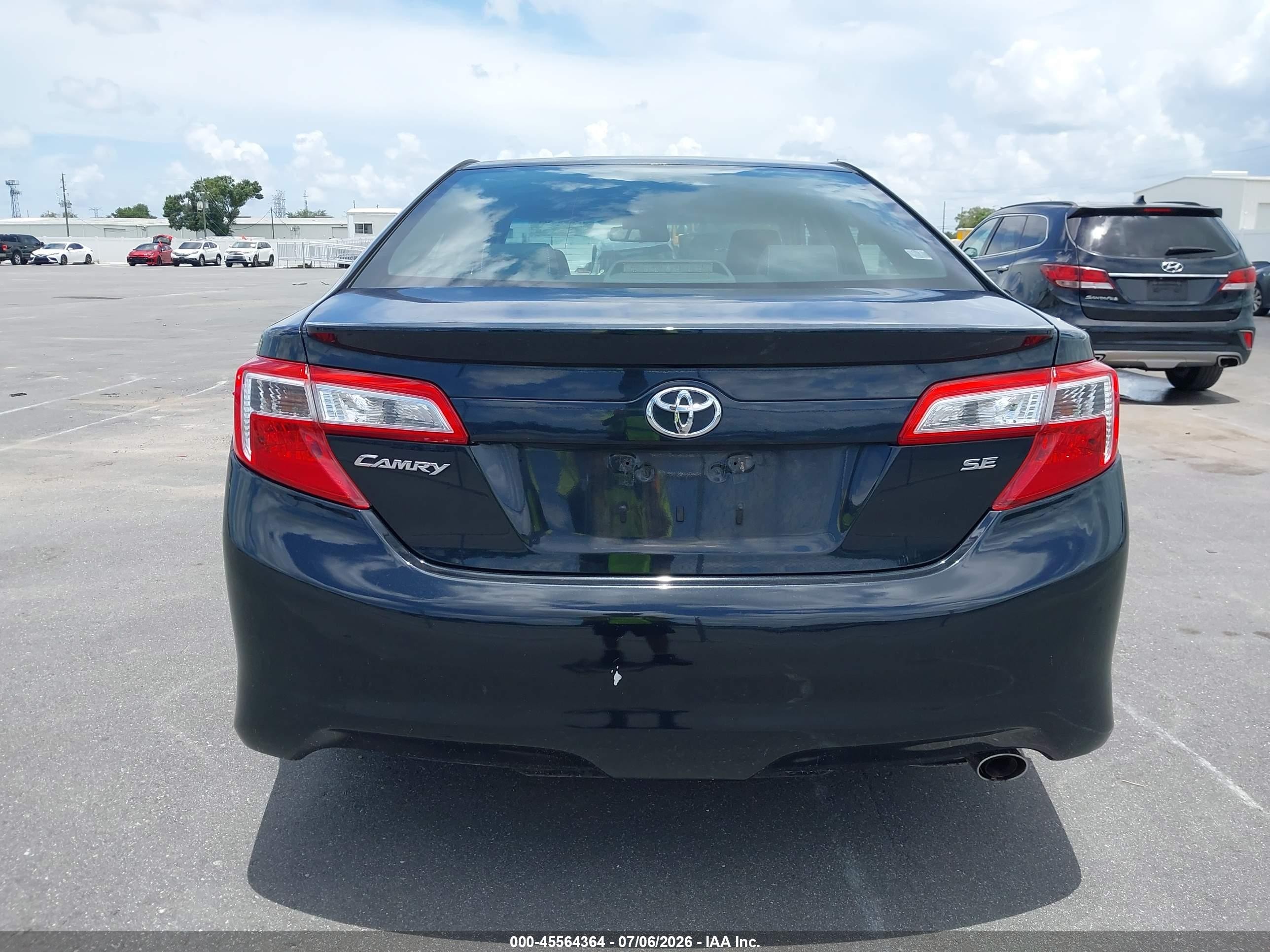 2012 Toyota Camry Se Black vin: 4T1BF1FK2CU533708