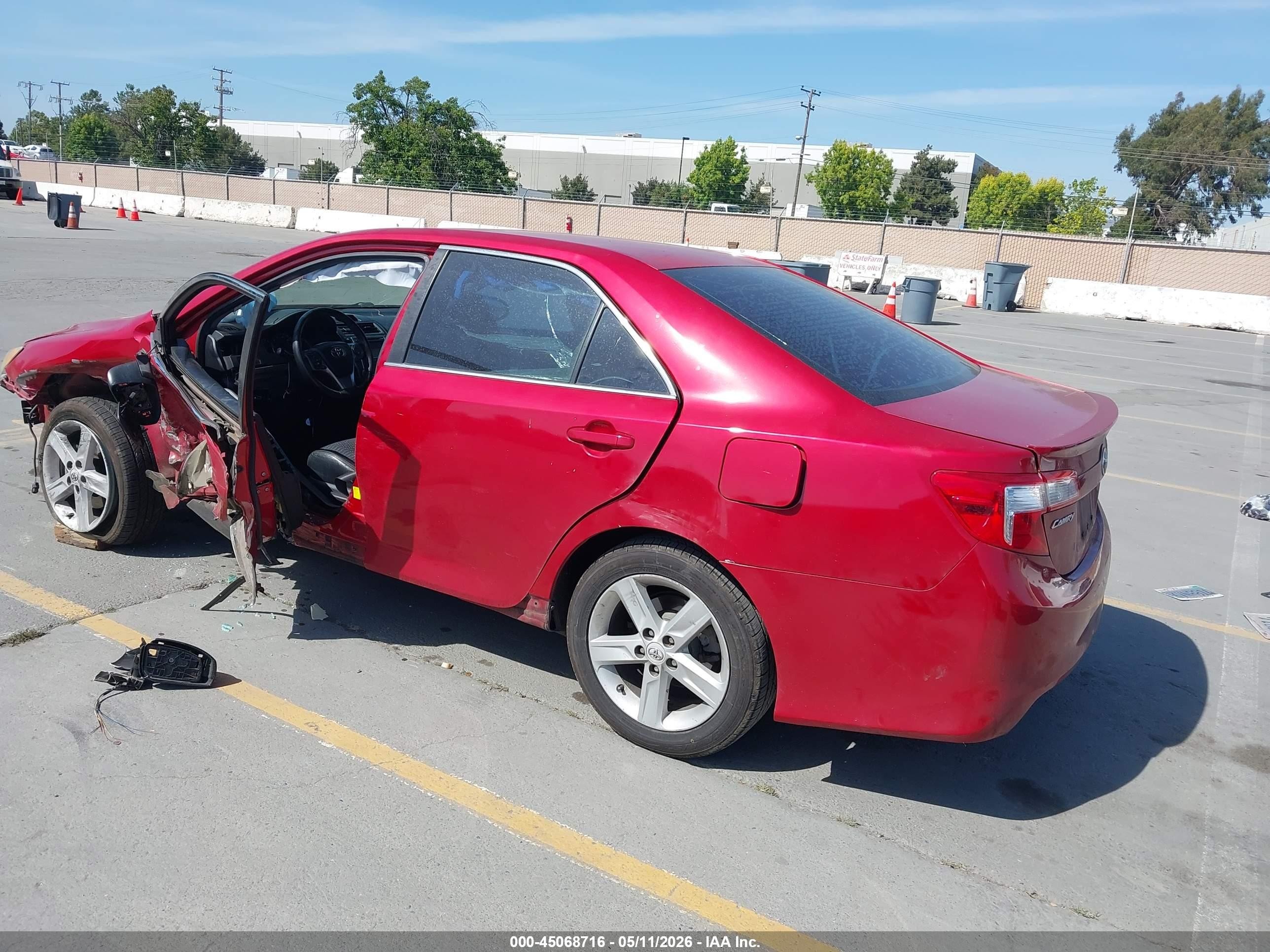 2012 Toyota Camry Se Burgundy vin: 4T1BF1FK2CU547849