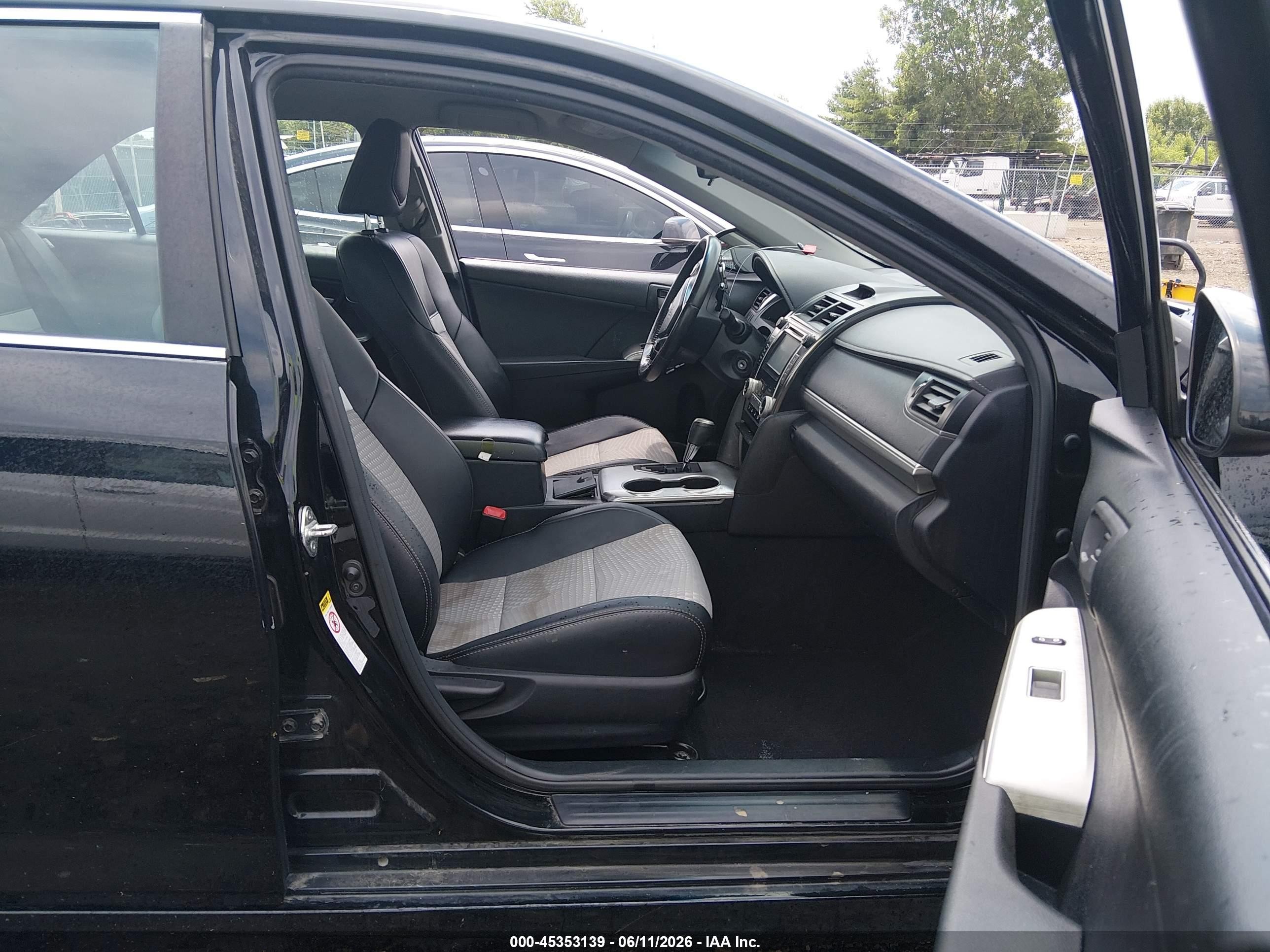 2012 Toyota Camry Se Black vin: 4T1BF1FK2CU577725