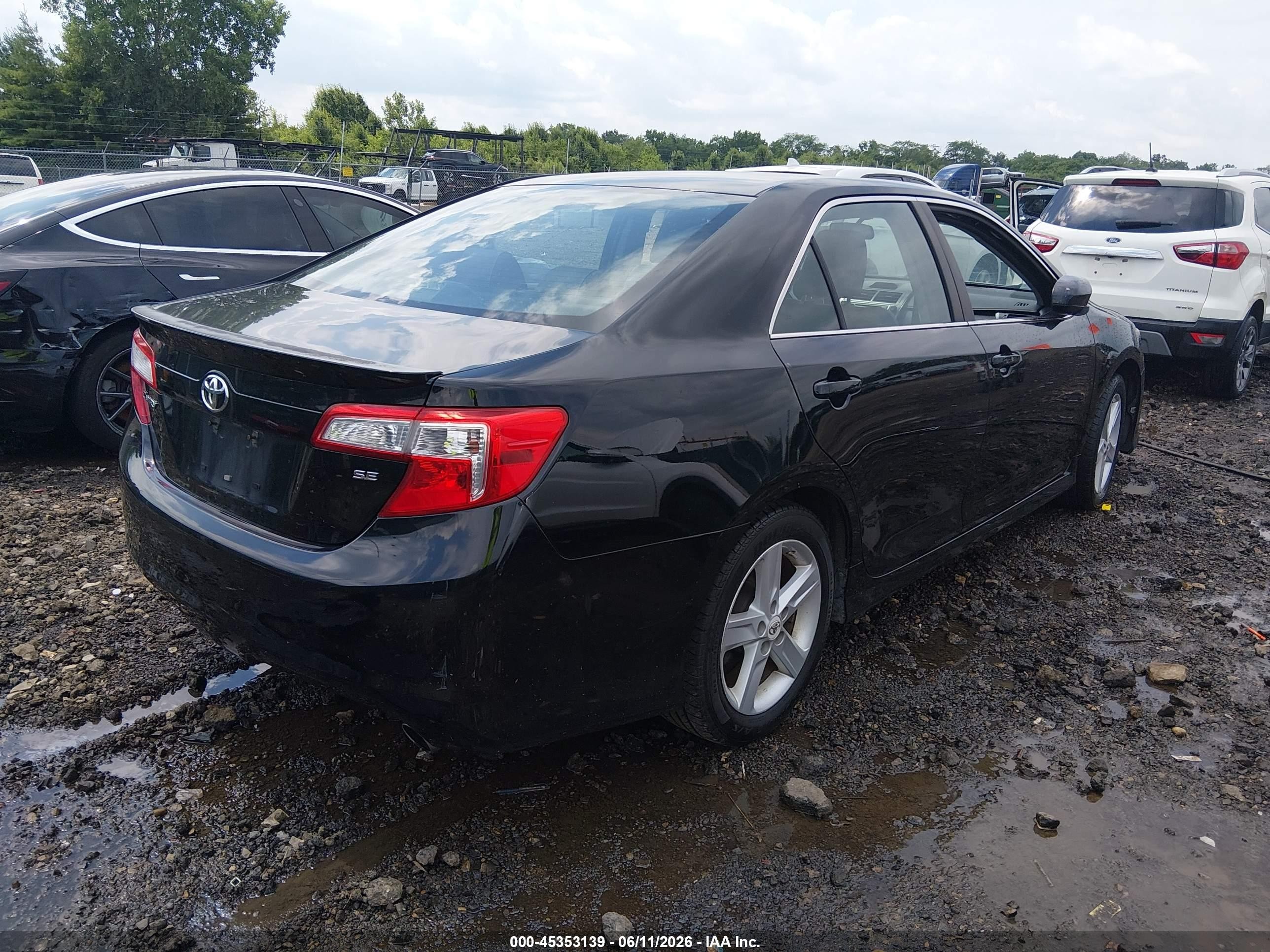 2012 Toyota Camry Se Black vin: 4T1BF1FK2CU577725