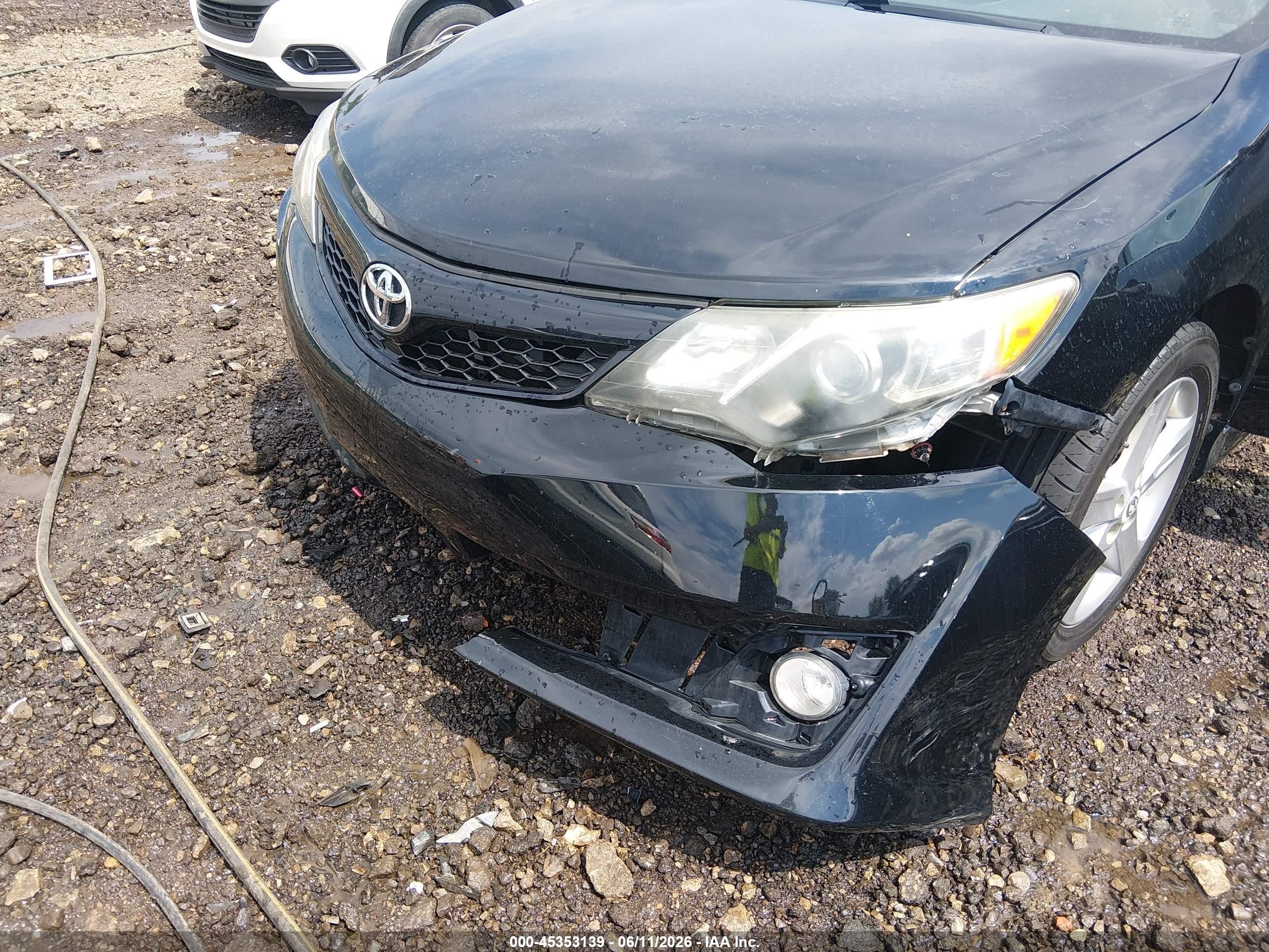 2012 Toyota Camry Se Black vin: 4T1BF1FK2CU577725