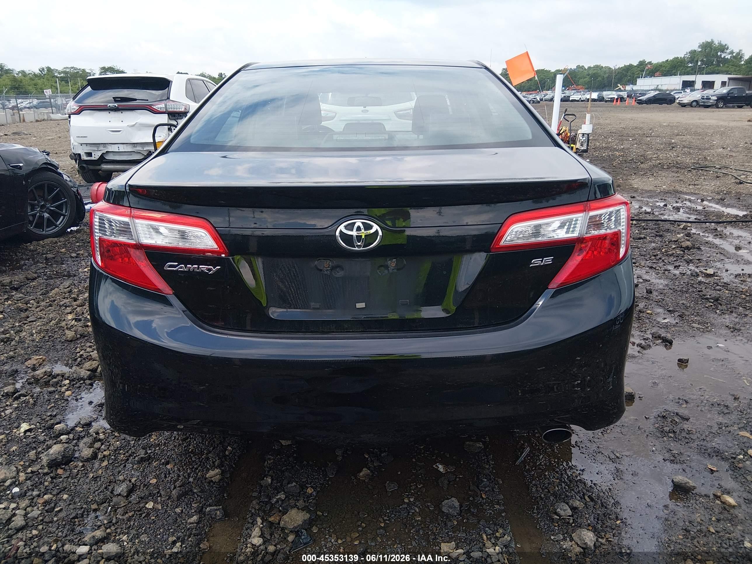 2012 Toyota Camry Se Black vin: 4T1BF1FK2CU577725