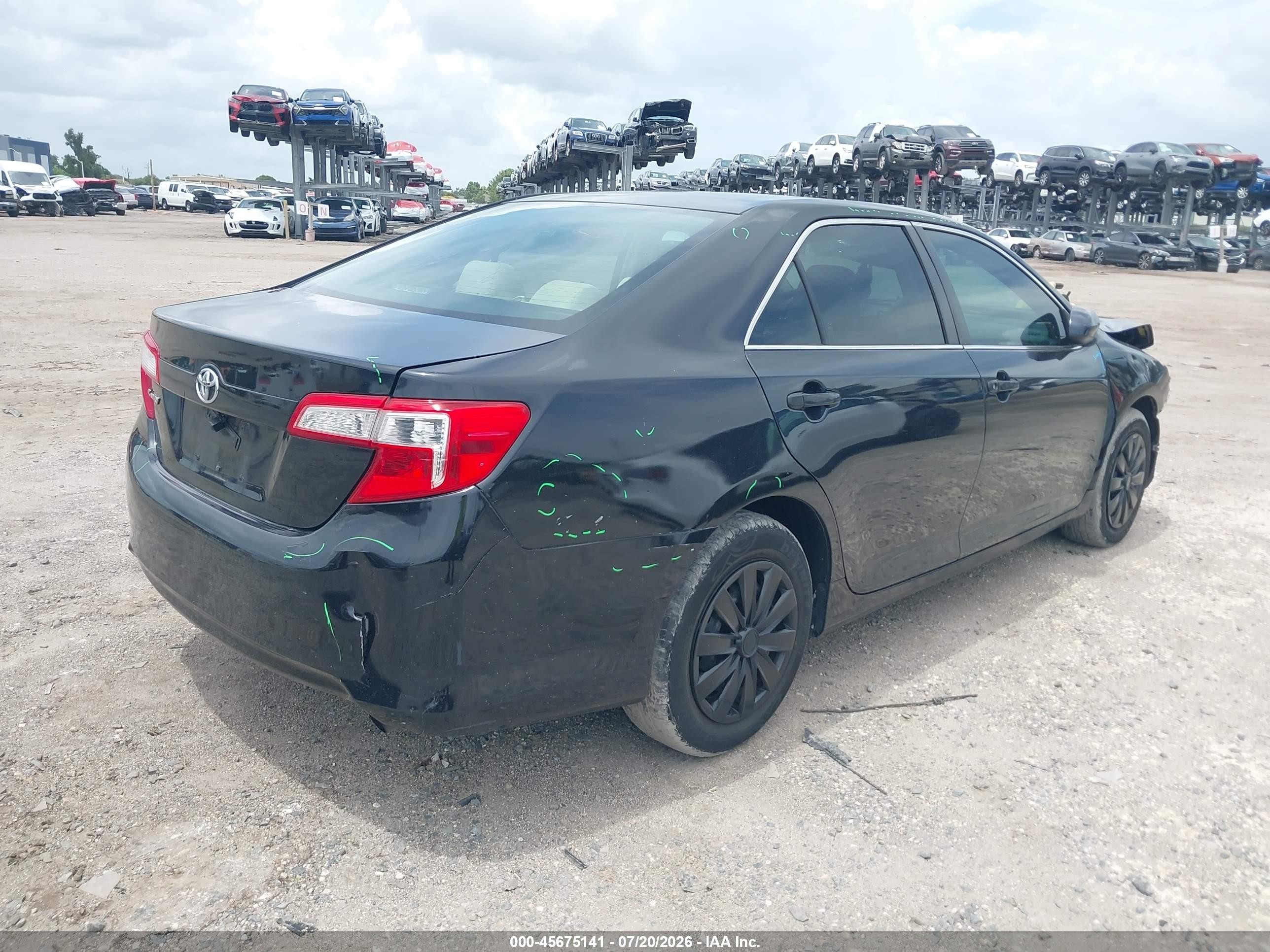 2012 Toyota Camry L Black vin: 4T1BF1FK2CU614515