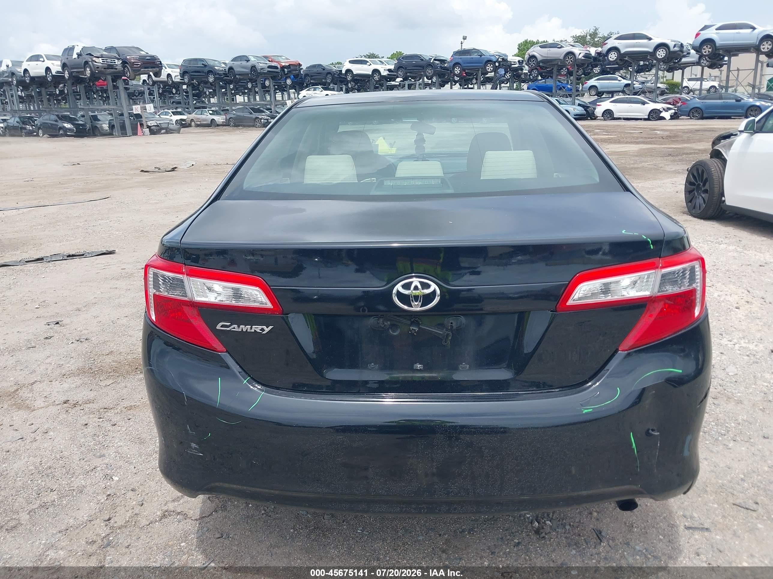 2012 Toyota Camry L Black vin: 4T1BF1FK2CU614515