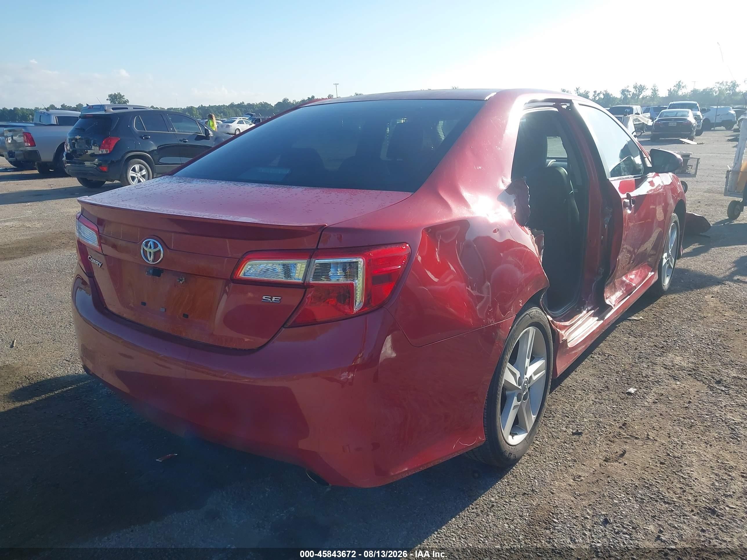 2012 Toyota Camry Se Красный vin: 4T1BF1FK2CU630732