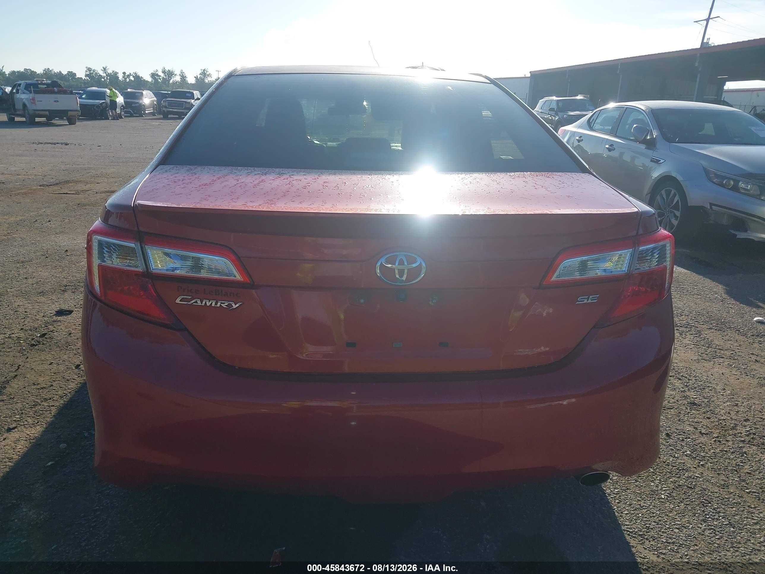 2012 Toyota Camry Se Красный vin: 4T1BF1FK2CU630732