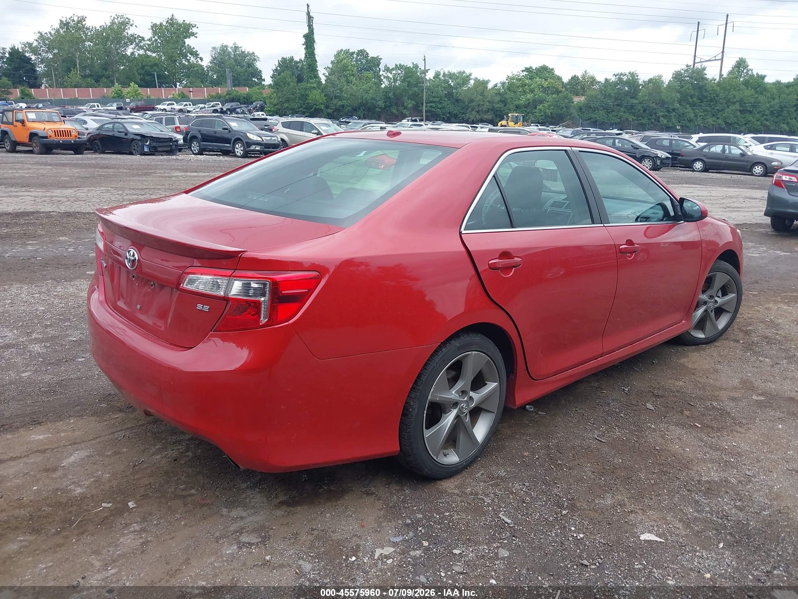 2012 Toyota Camry Se Limited Edition Red vin: 4T1BF1FK2CU637227