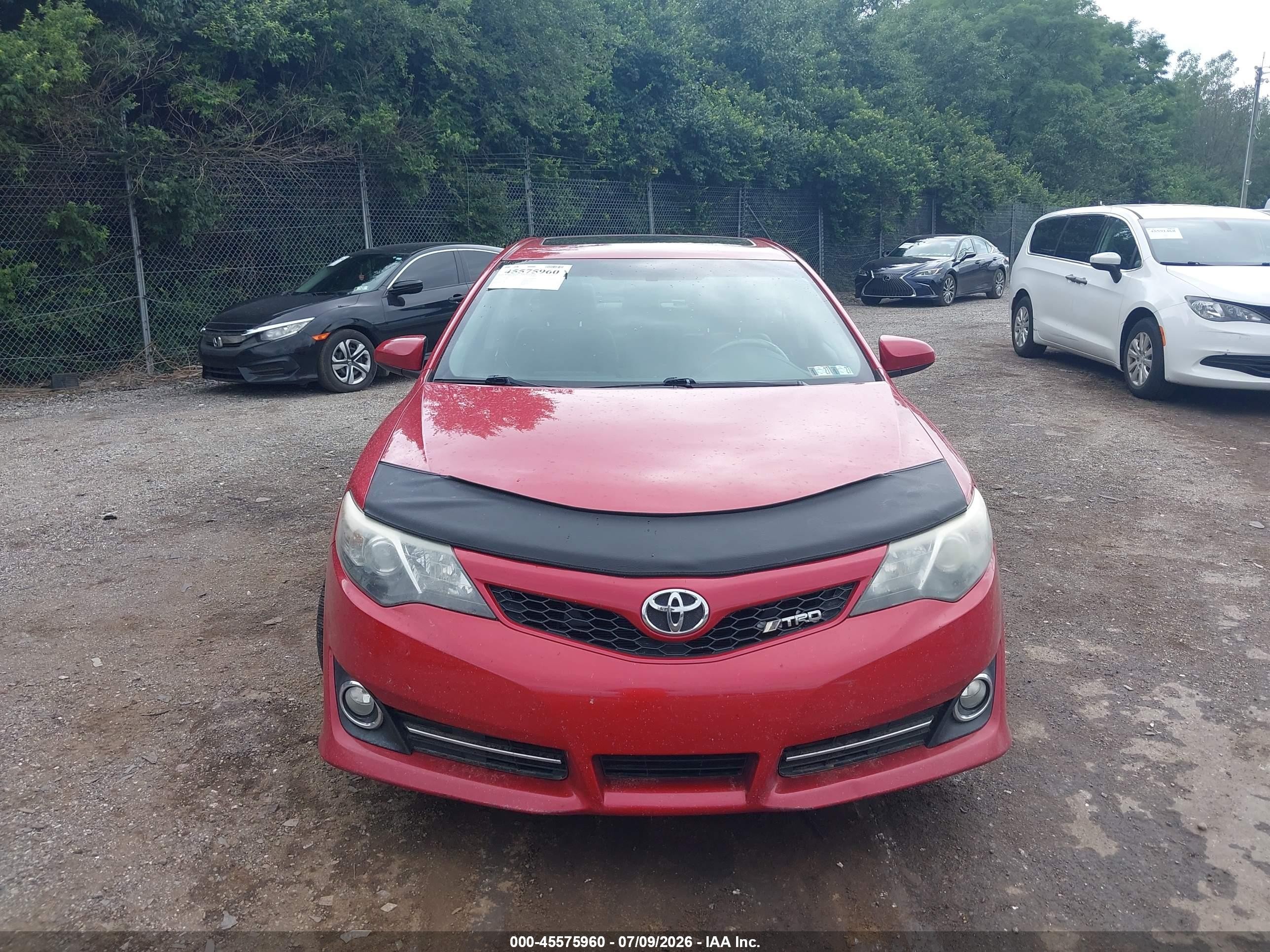 2012 Toyota Camry Se Limited Edition Red vin: 4T1BF1FK2CU637227