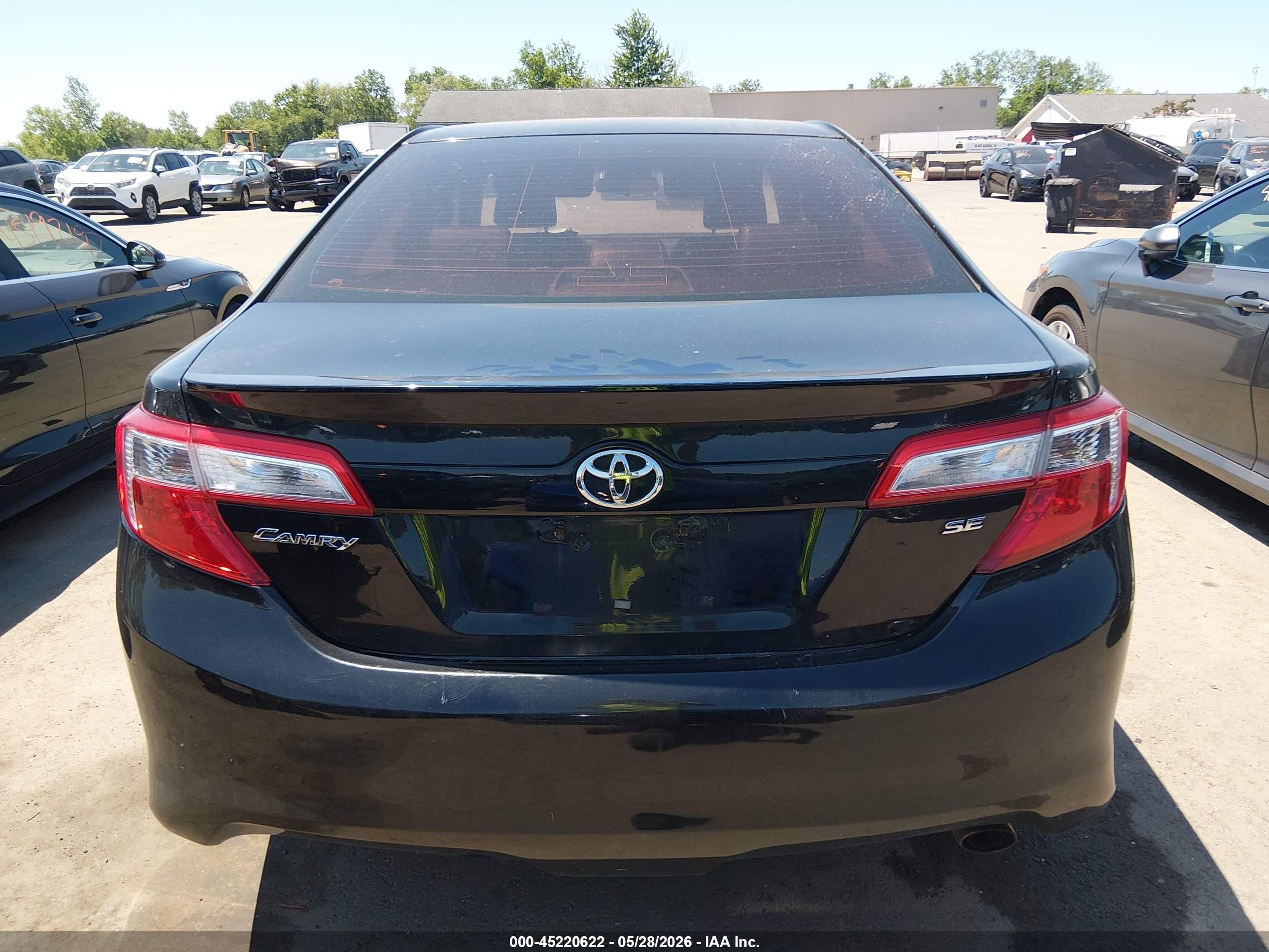 2013 Toyota Camry Se Черный vin: 4T1BF1FK2DU254423