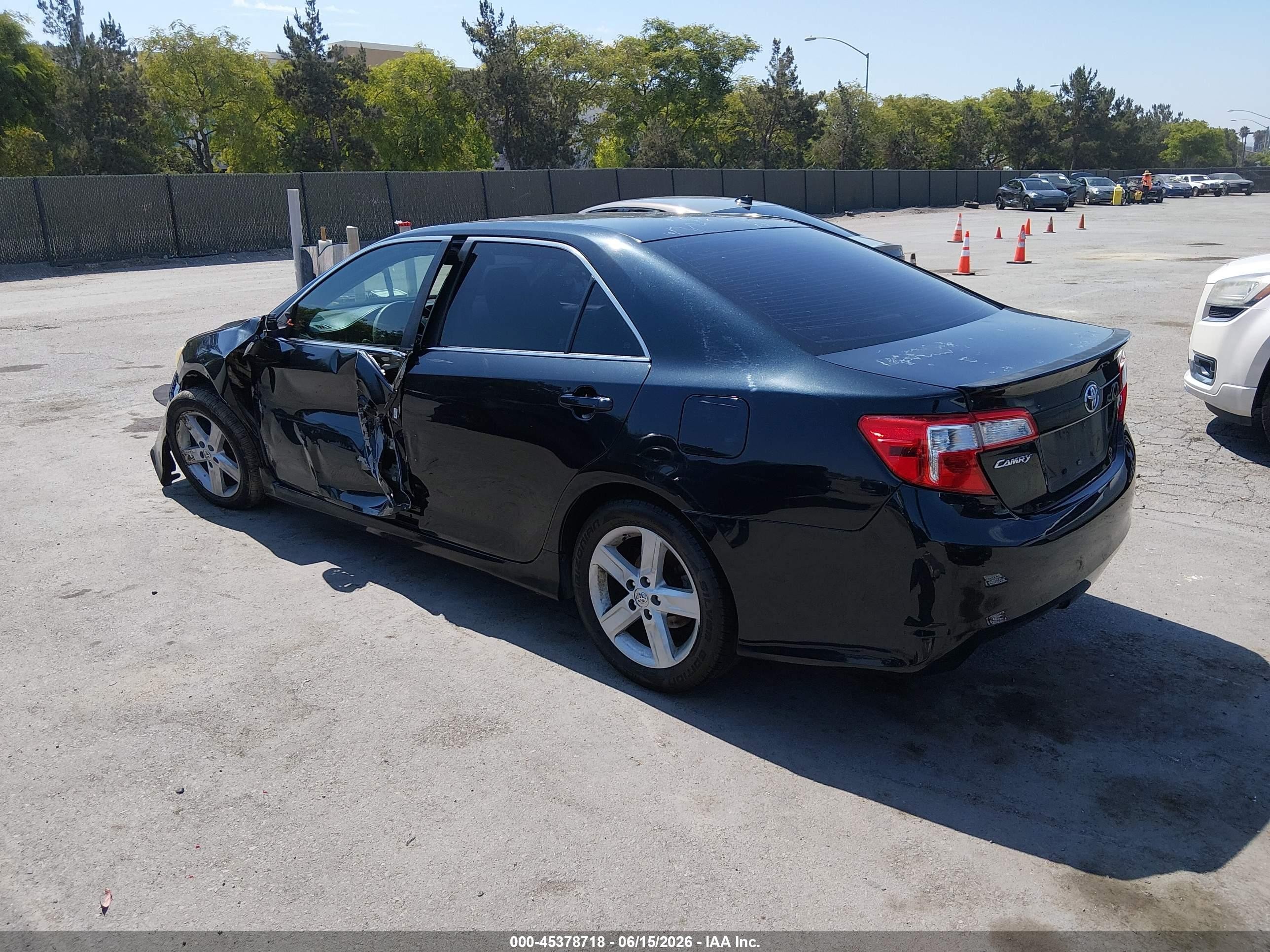 2013 Toyota Camry Se Black vin: 4T1BF1FK2DU259265