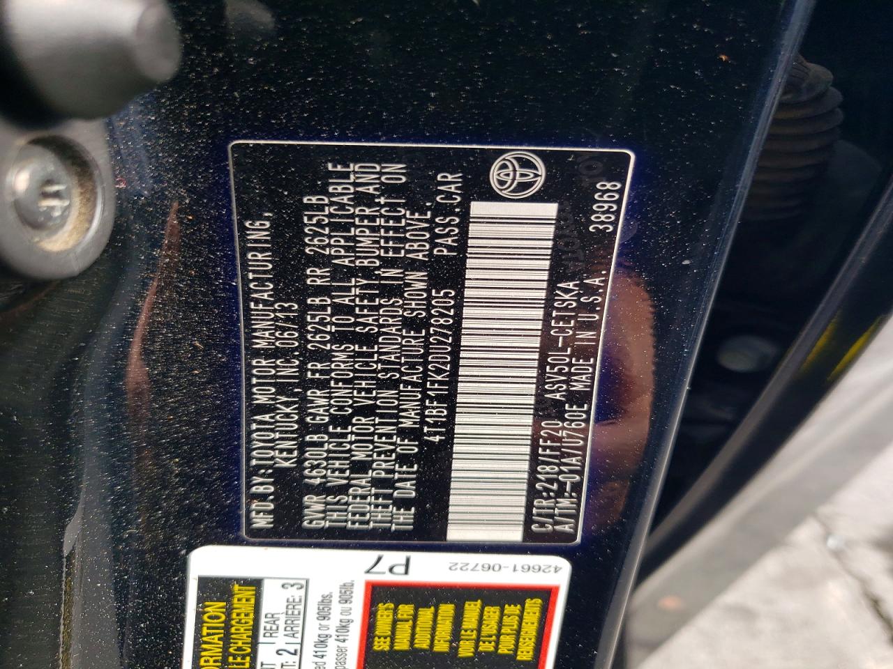 2013 Toyota Camry Se Black vin: 4T1BF1FK2DU278205