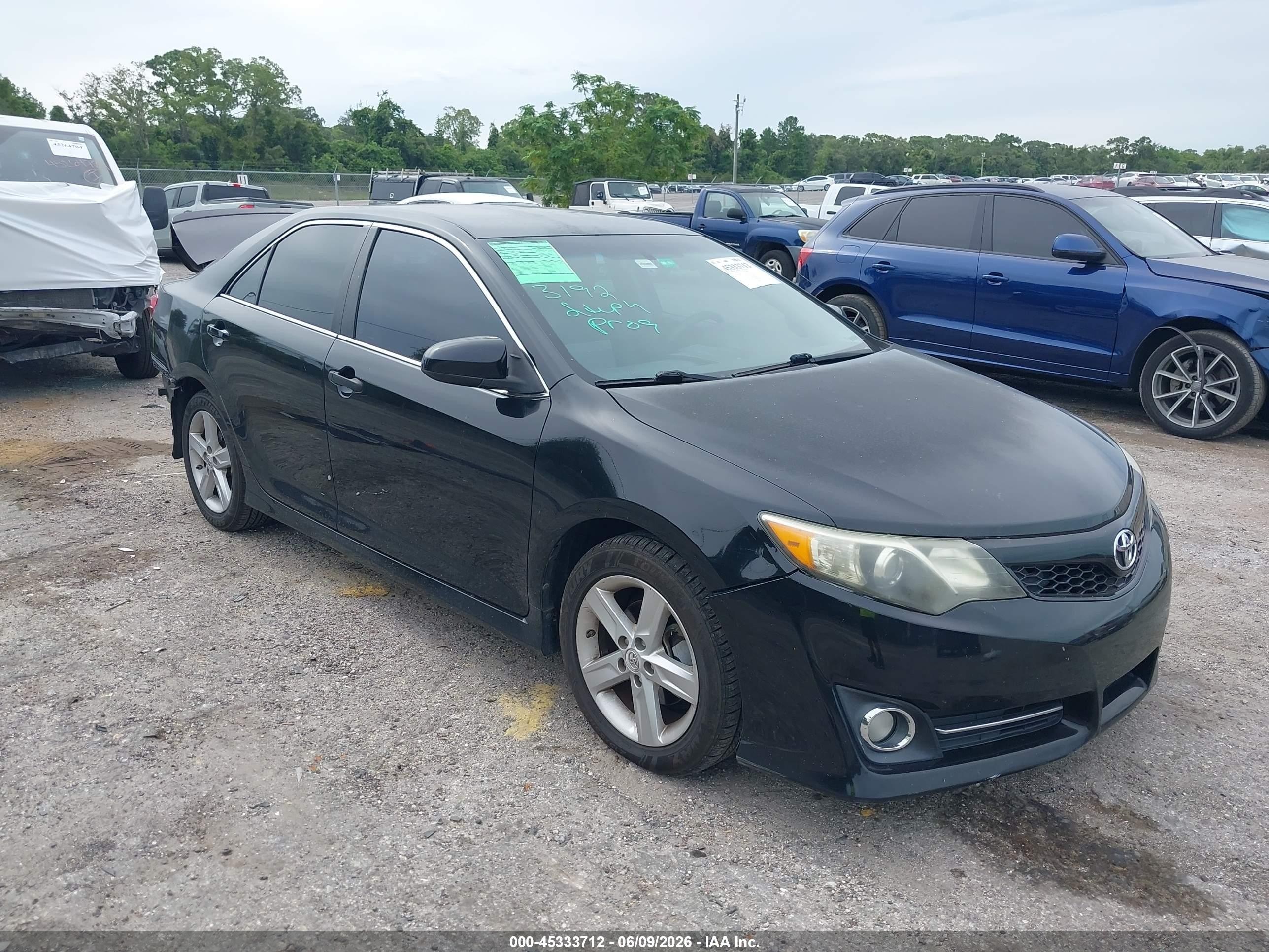 2013 Toyota Camry Se Black vin: 4T1BF1FK2DU294646