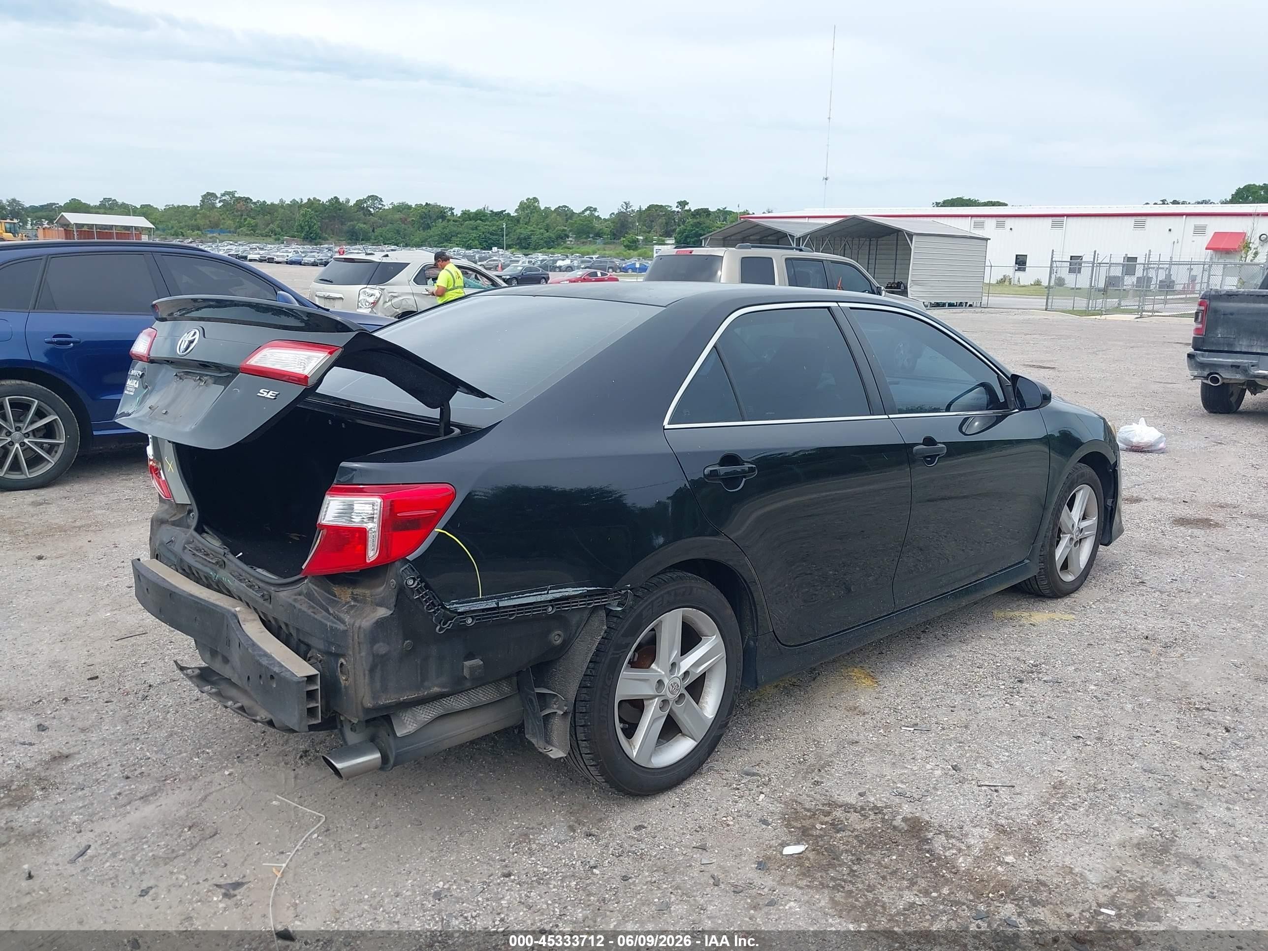 2013 Toyota Camry Se Black vin: 4T1BF1FK2DU294646