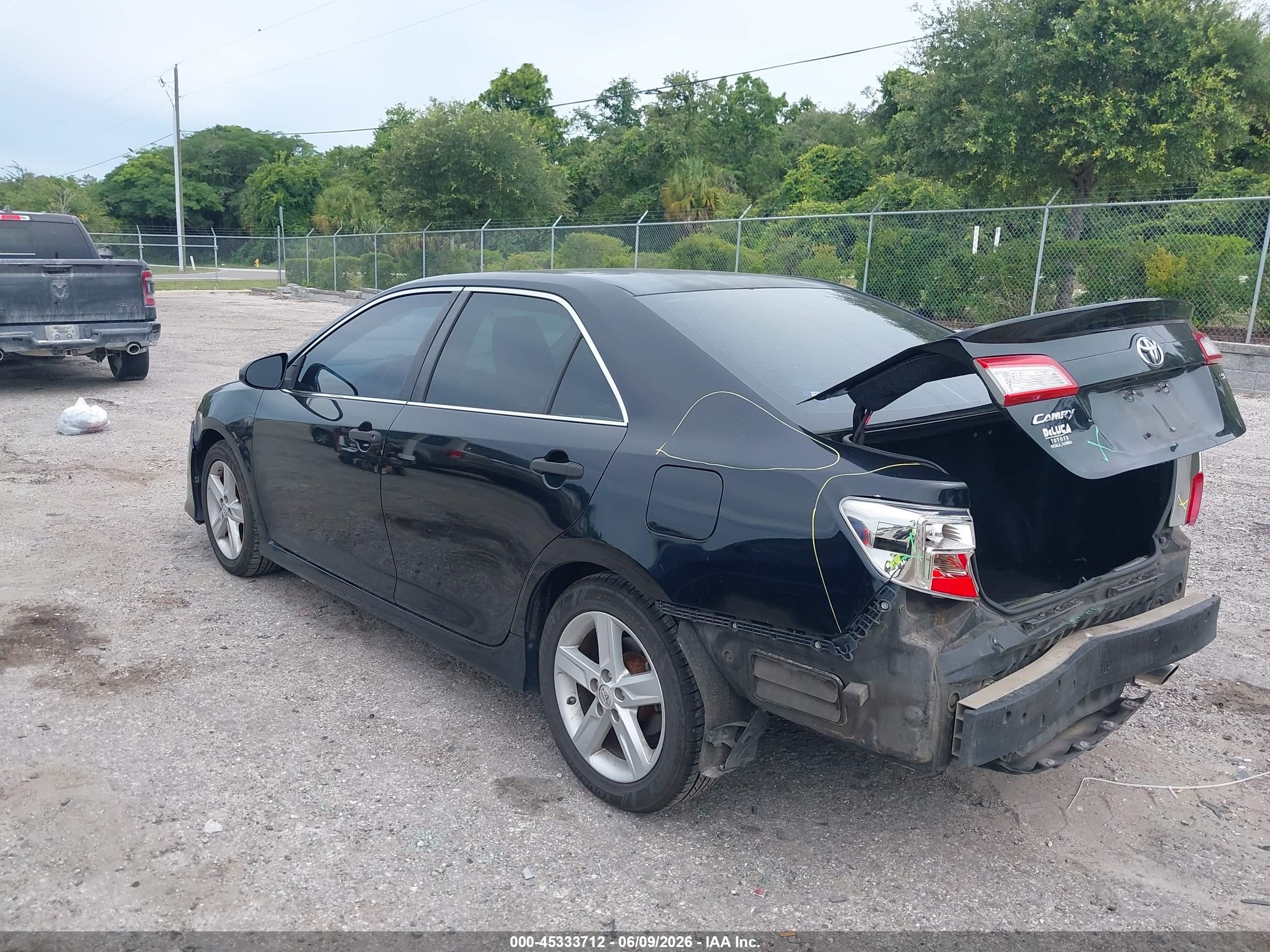 2013 Toyota Camry Se Black vin: 4T1BF1FK2DU294646