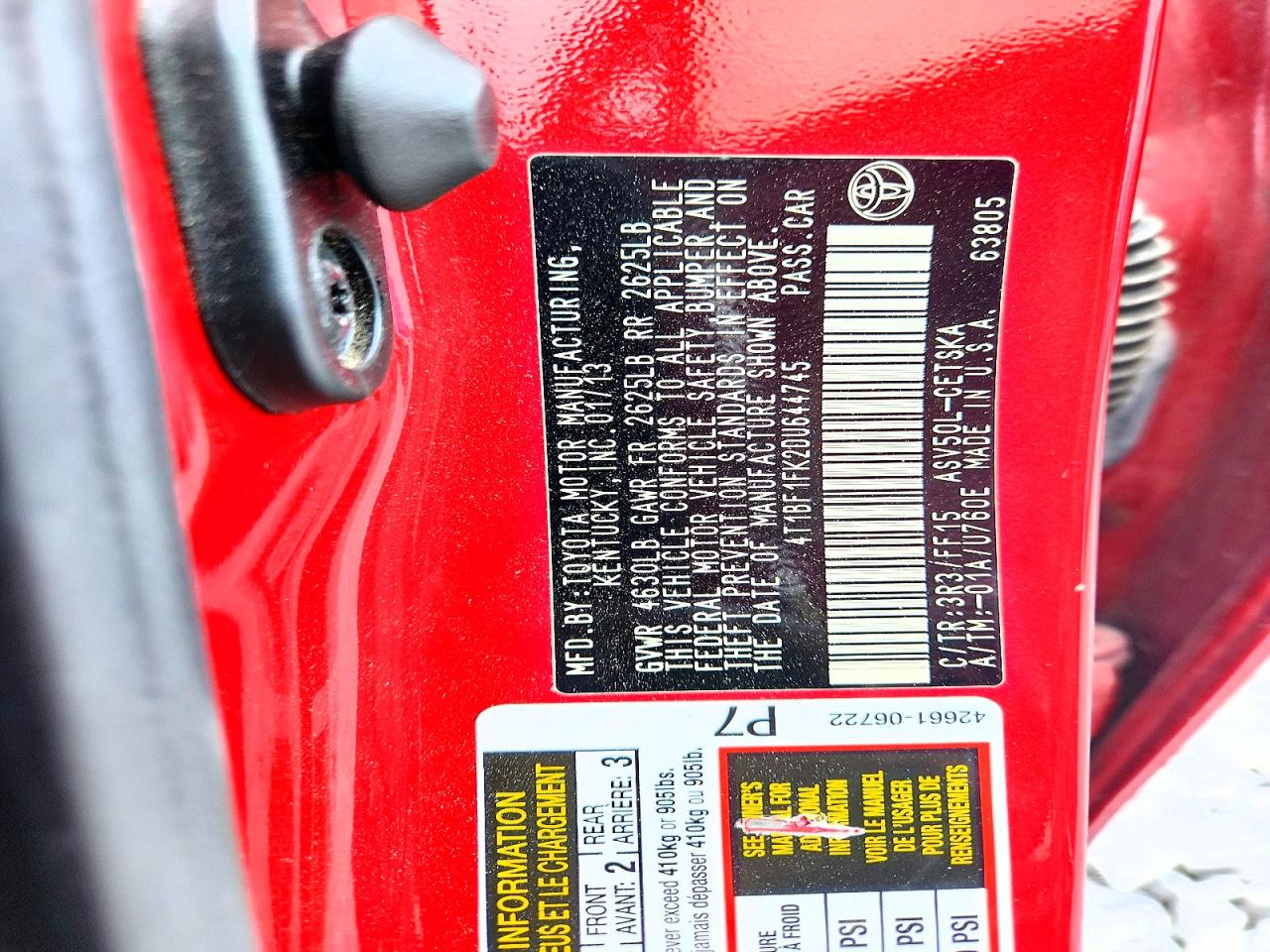 2013 Toyota Camry Se Красный vin: 4T1BF1FK2DU644745