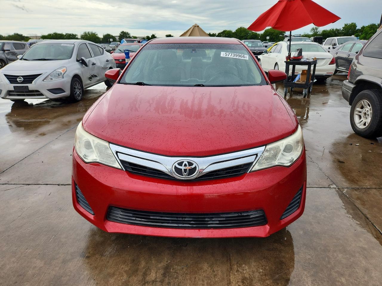 2013 Toyota Camry Le Red vin: 4T1BF1FK2DU645250