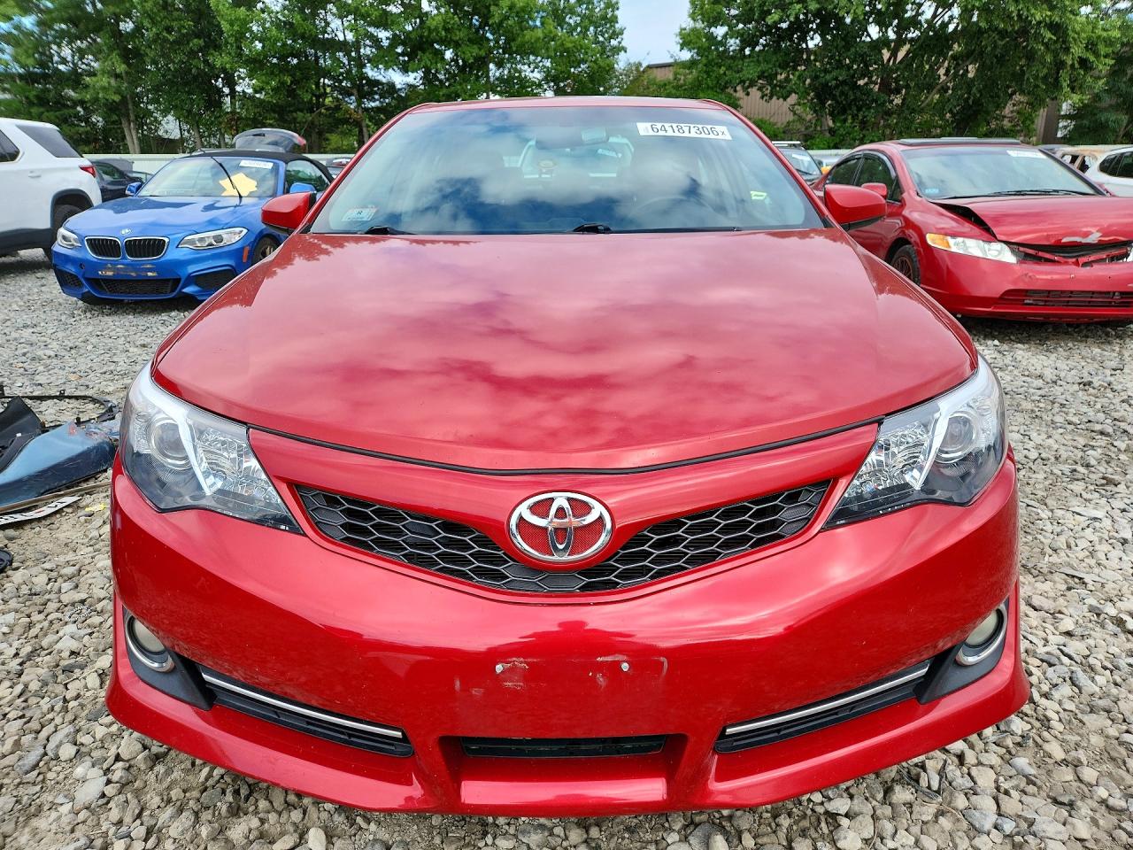 2013 Toyota Camry Se Red vin: 4T1BF1FK2DU648066