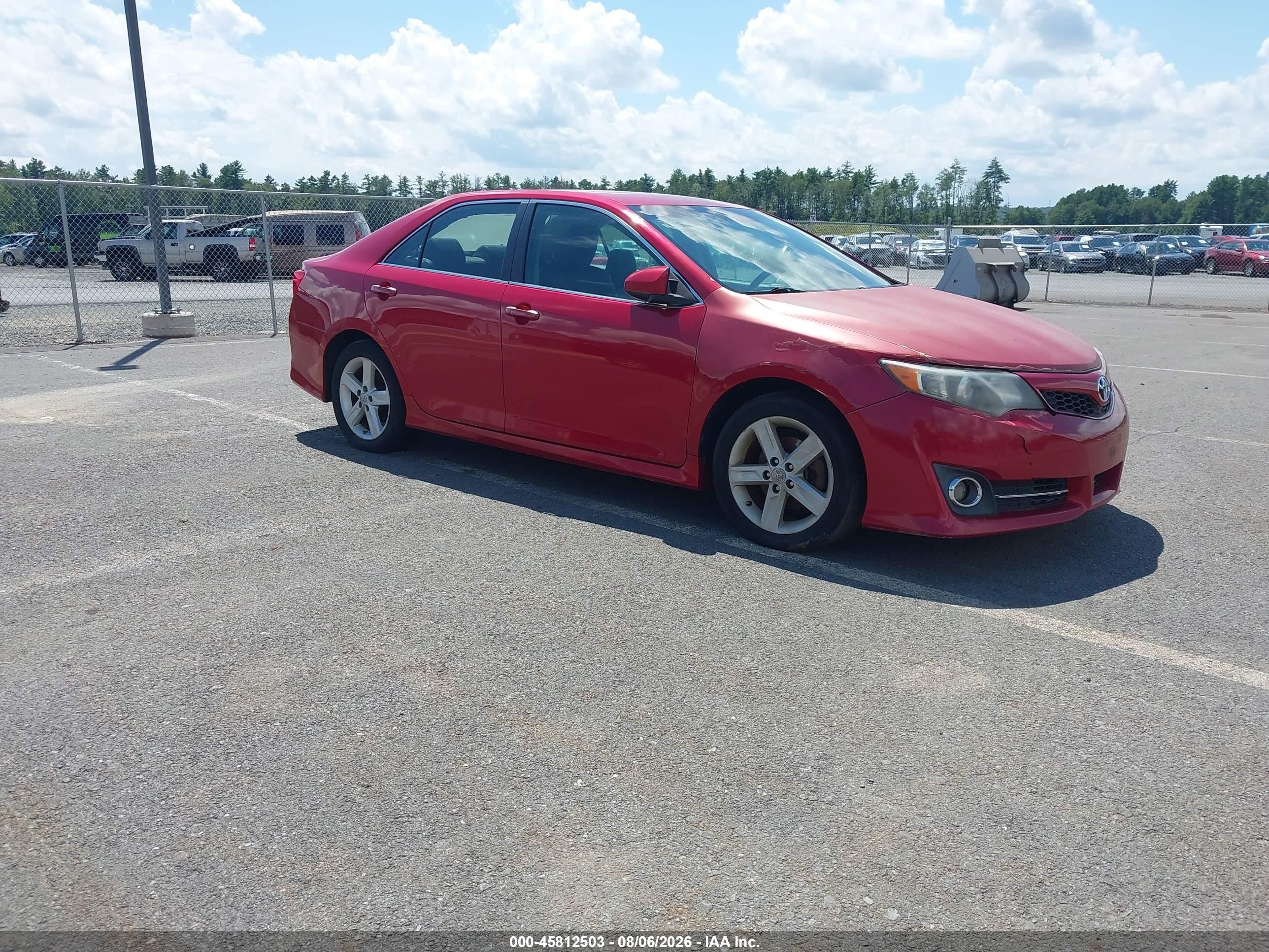 2013 Toyota Camry Se Red vin: 4T1BF1FK2DU657107