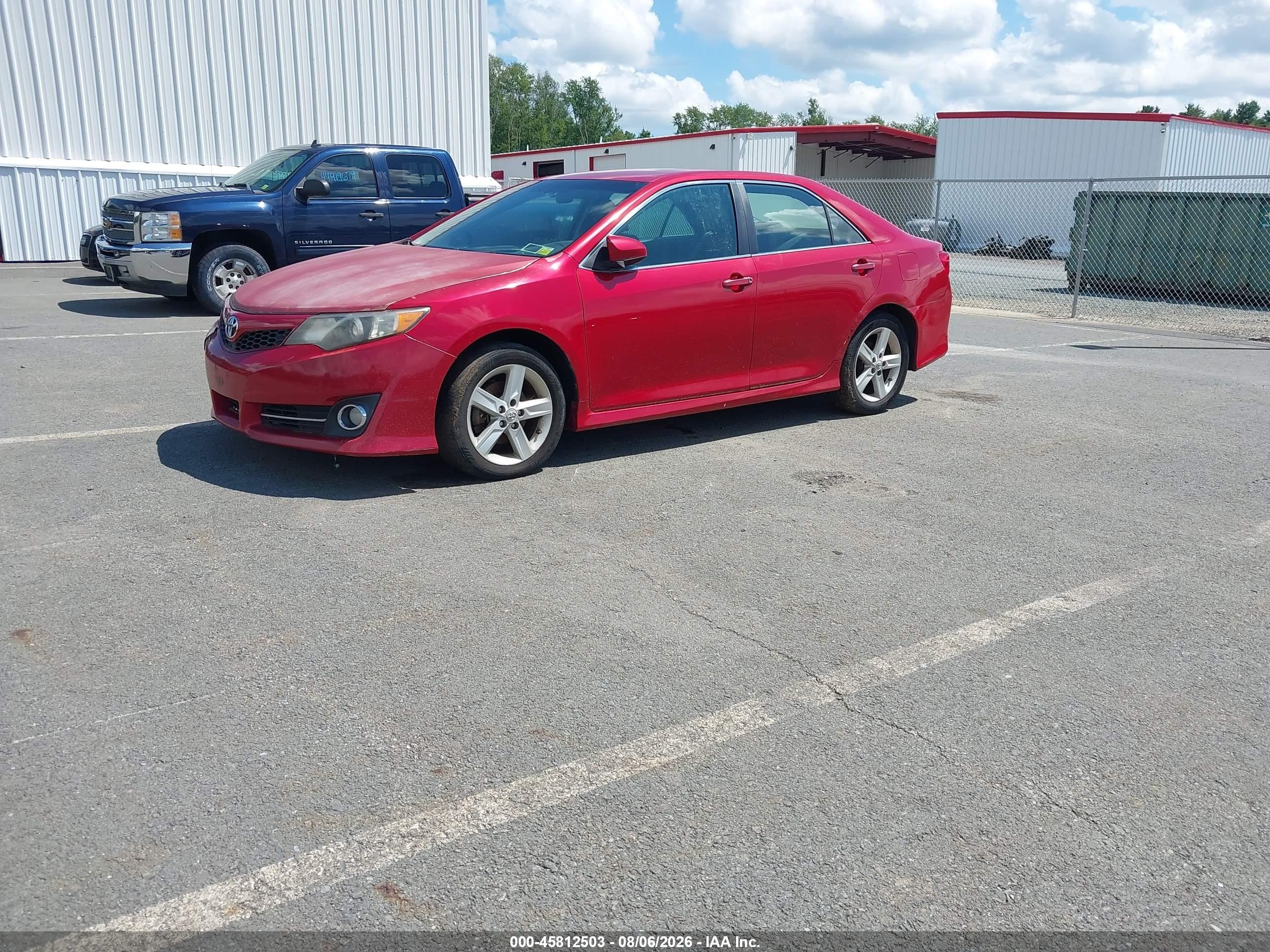 2013 Toyota Camry Se Red vin: 4T1BF1FK2DU657107