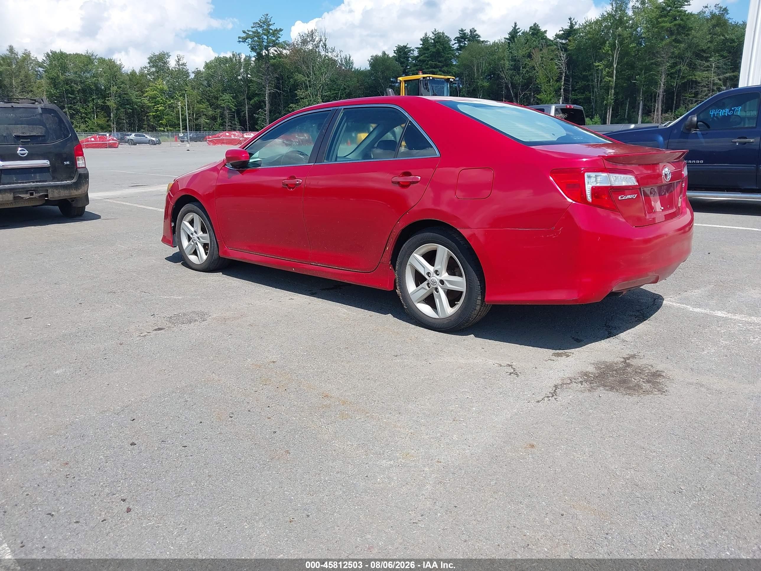 2013 Toyota Camry Se Red vin: 4T1BF1FK2DU657107