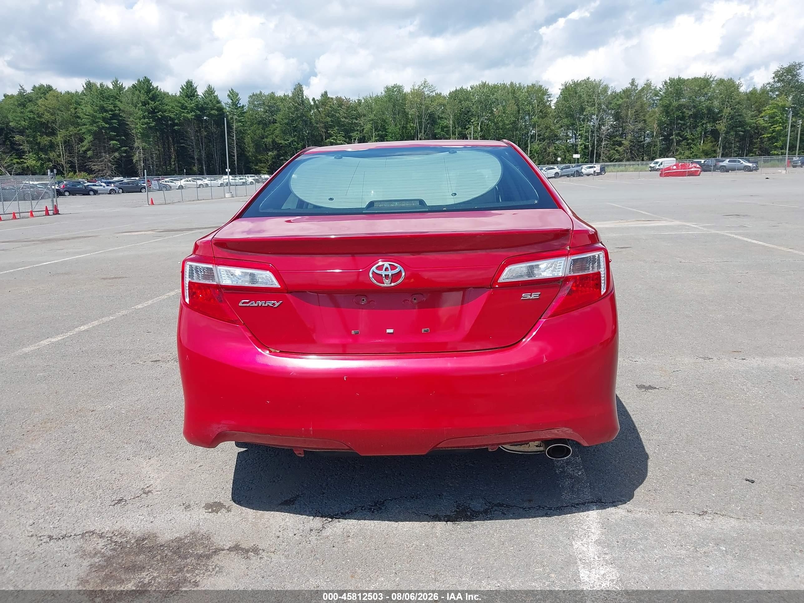 2013 Toyota Camry Se Red vin: 4T1BF1FK2DU657107