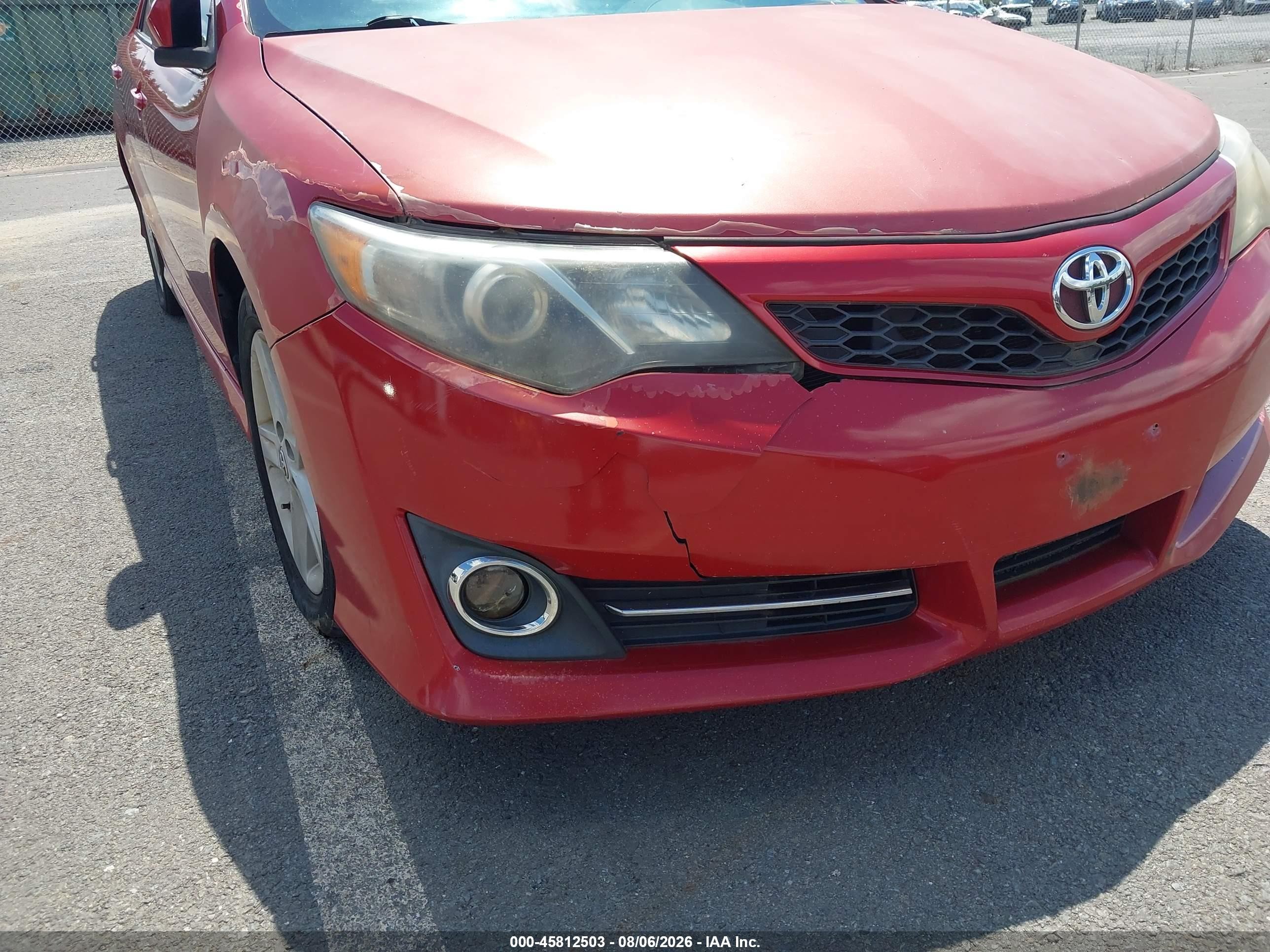 2013 Toyota Camry Se Red vin: 4T1BF1FK2DU657107