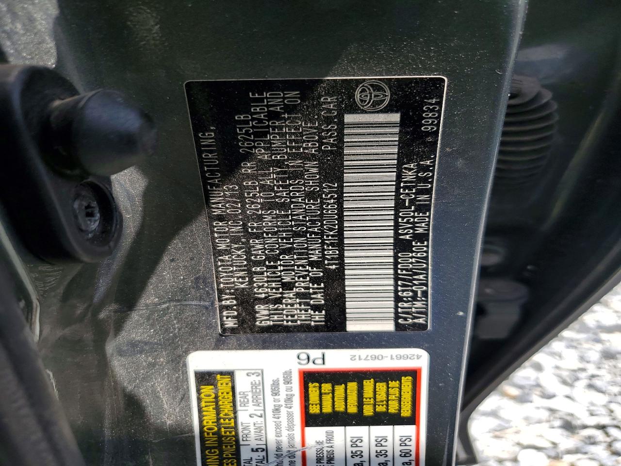 2013 Toyota Camry Le Зеленый vin: 4T1BF1FK2DU664512