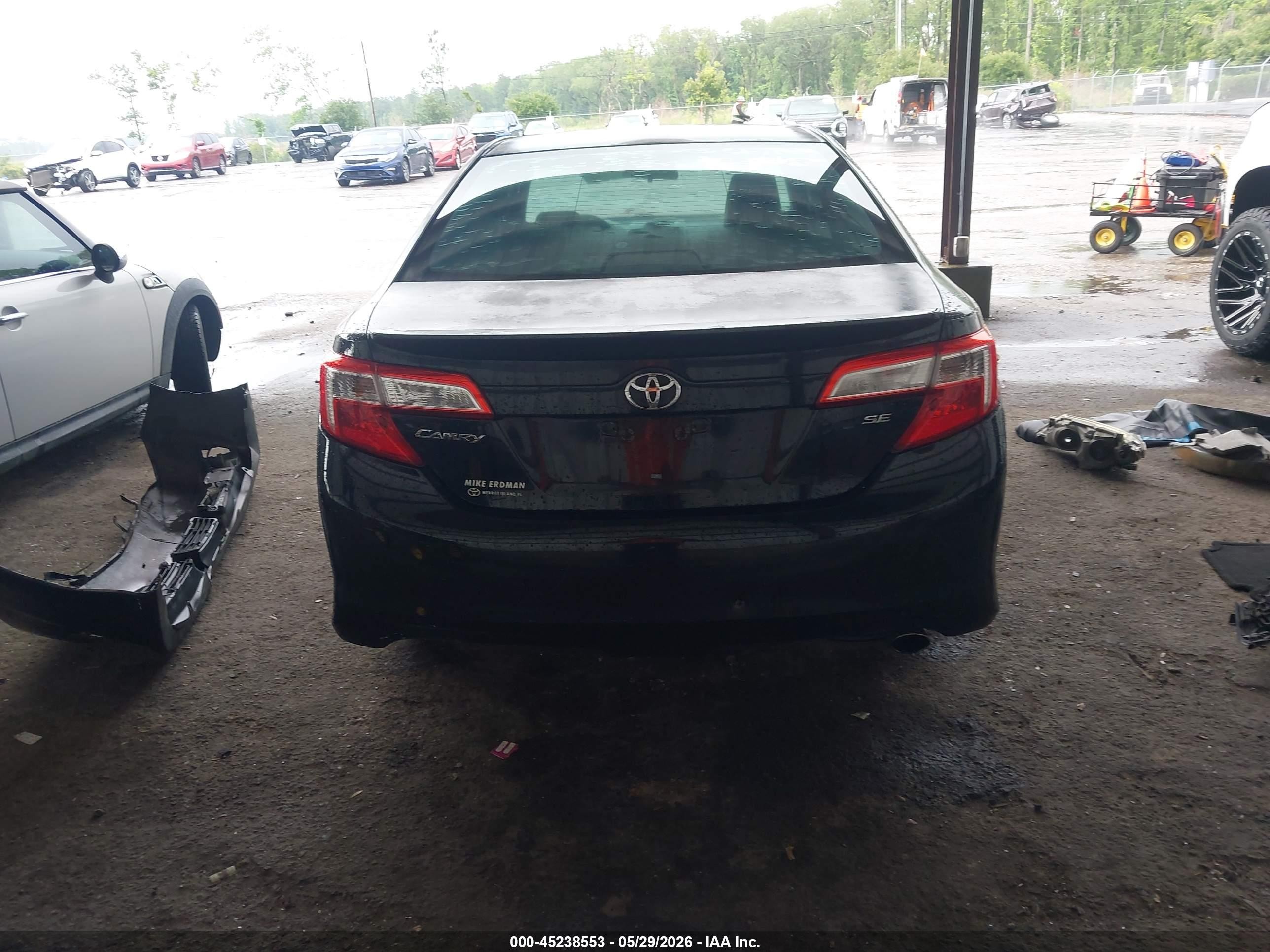 2013 Toyota Camry Se Black vin: 4T1BF1FK2DU665059
