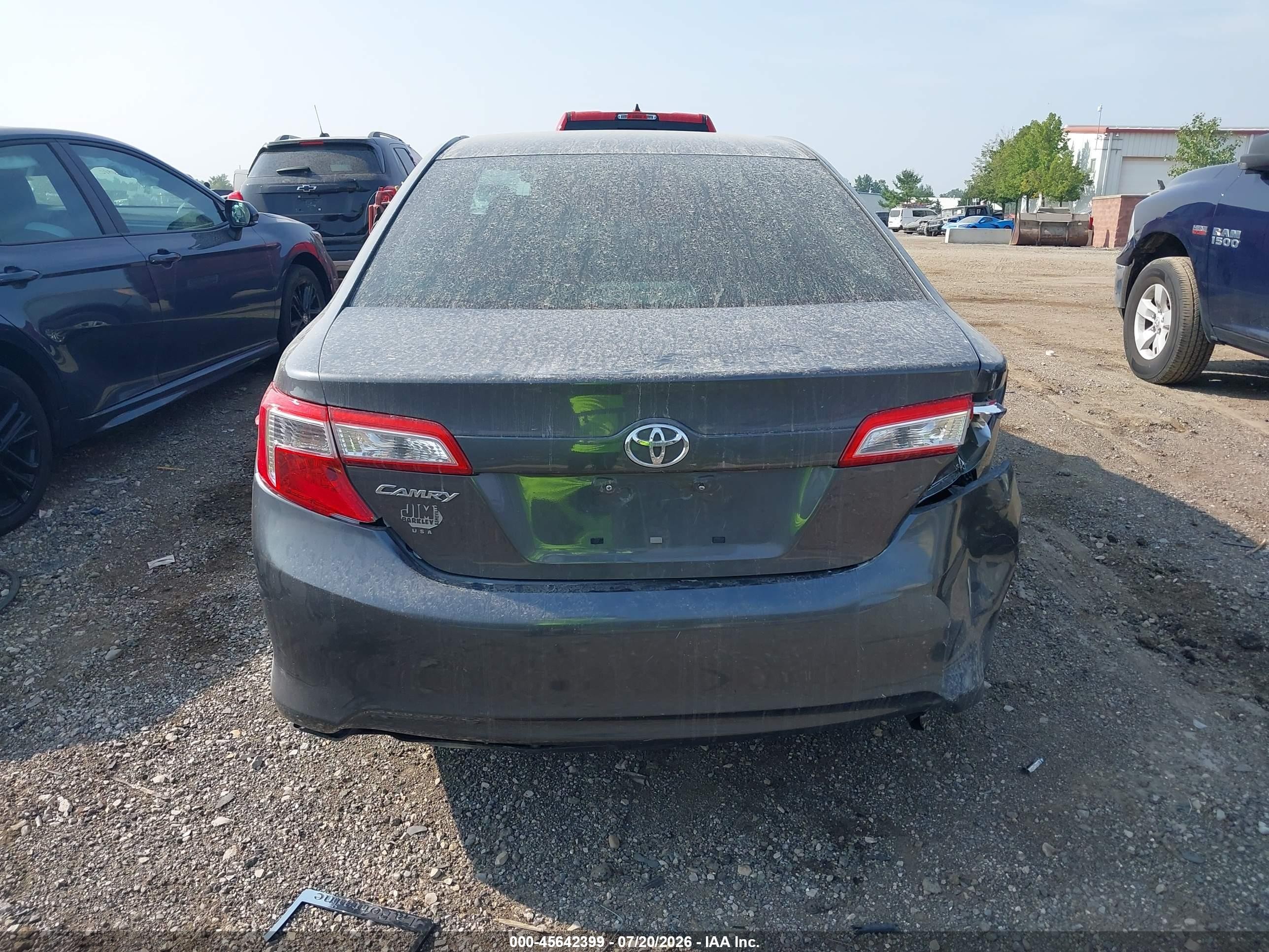 2013 Toyota Camry L Серый vin: 4T1BF1FK2DU673954