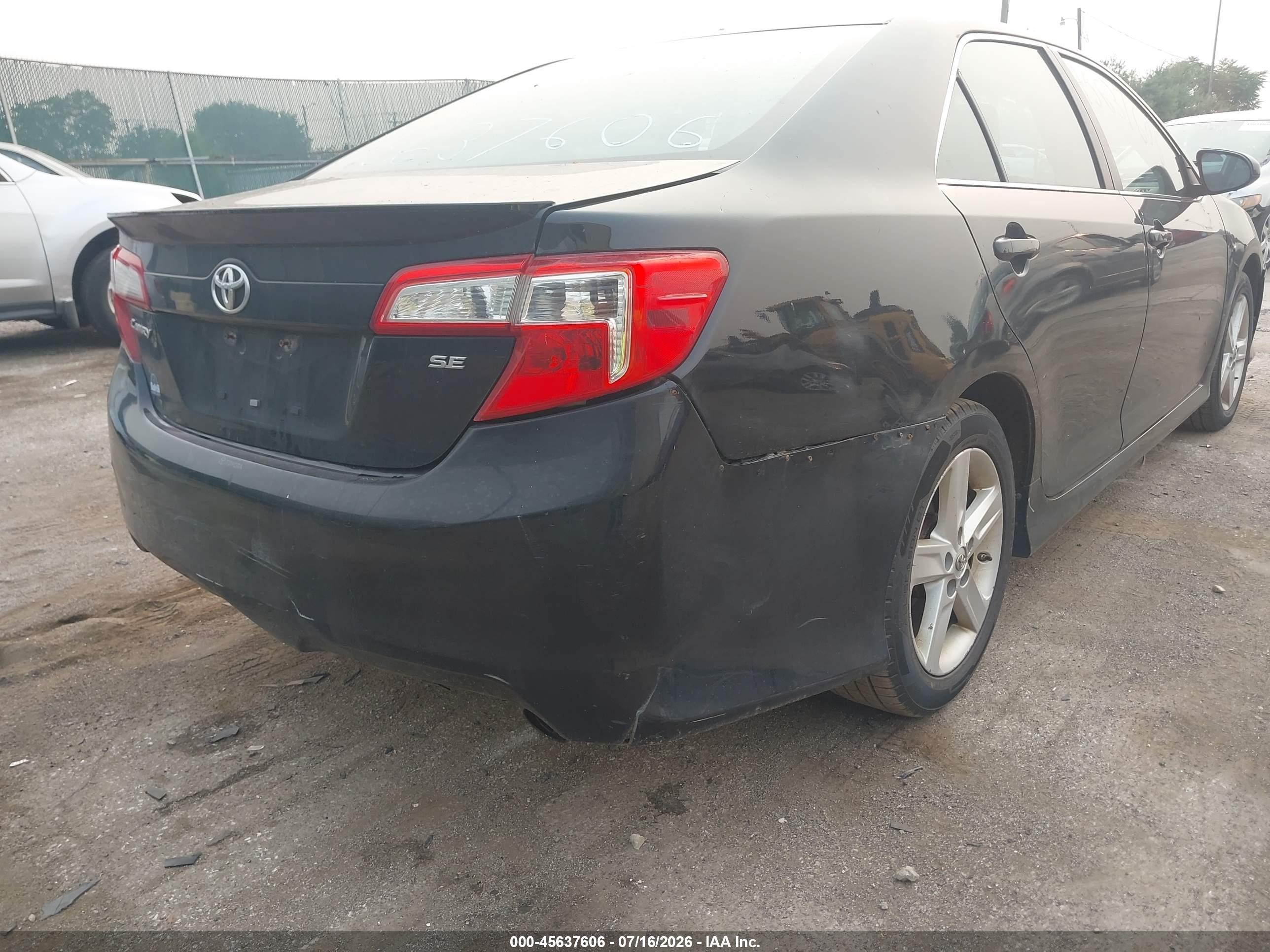 2013 Toyota Camry Se Black vin: 4T1BF1FK2DU692729