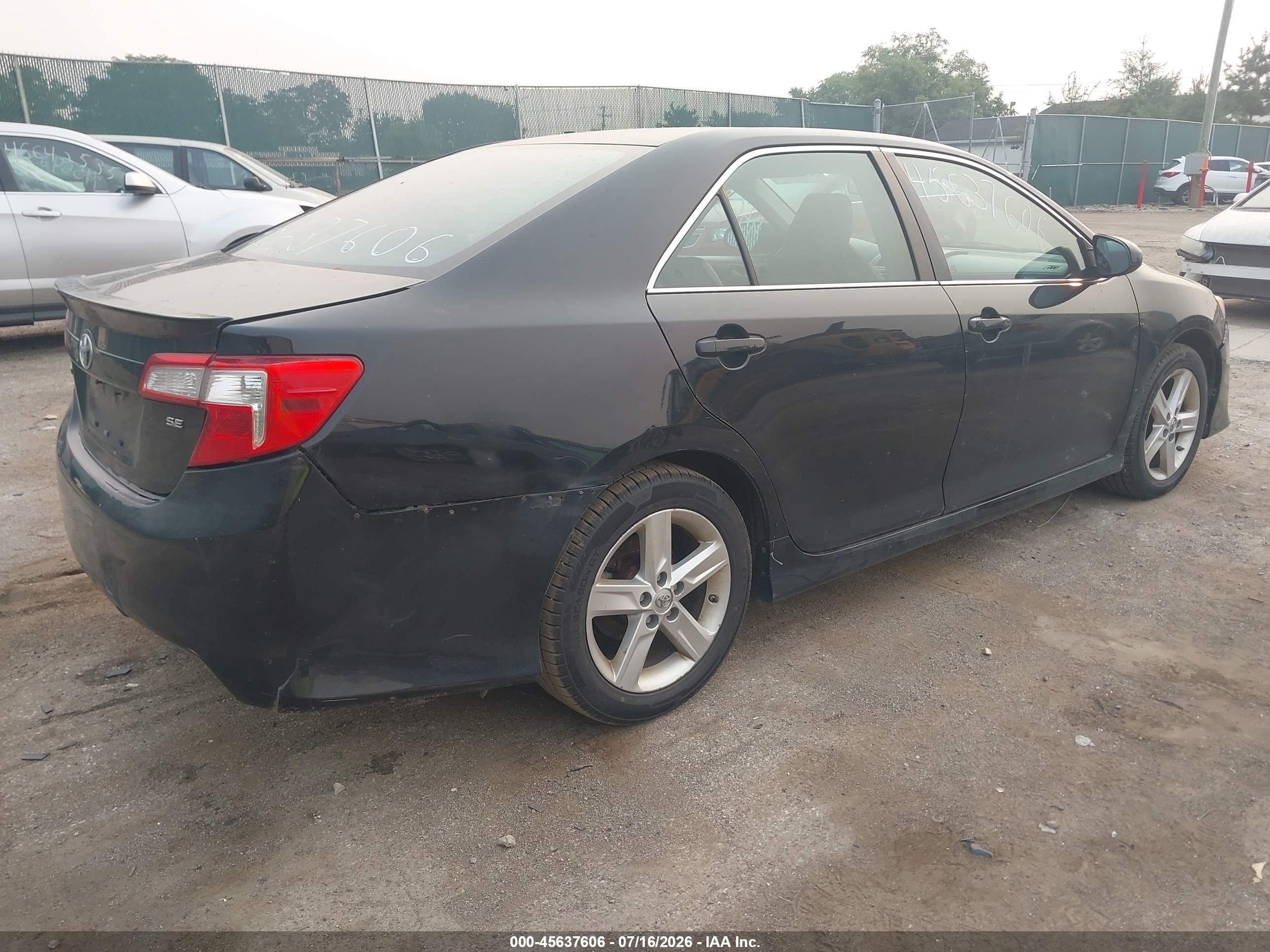 2013 Toyota Camry Se Black vin: 4T1BF1FK2DU692729