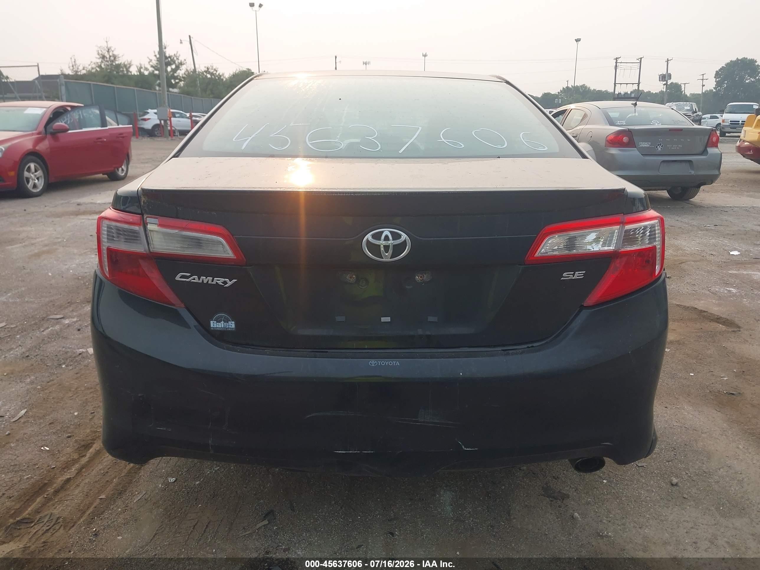 2013 Toyota Camry Se Black vin: 4T1BF1FK2DU692729
