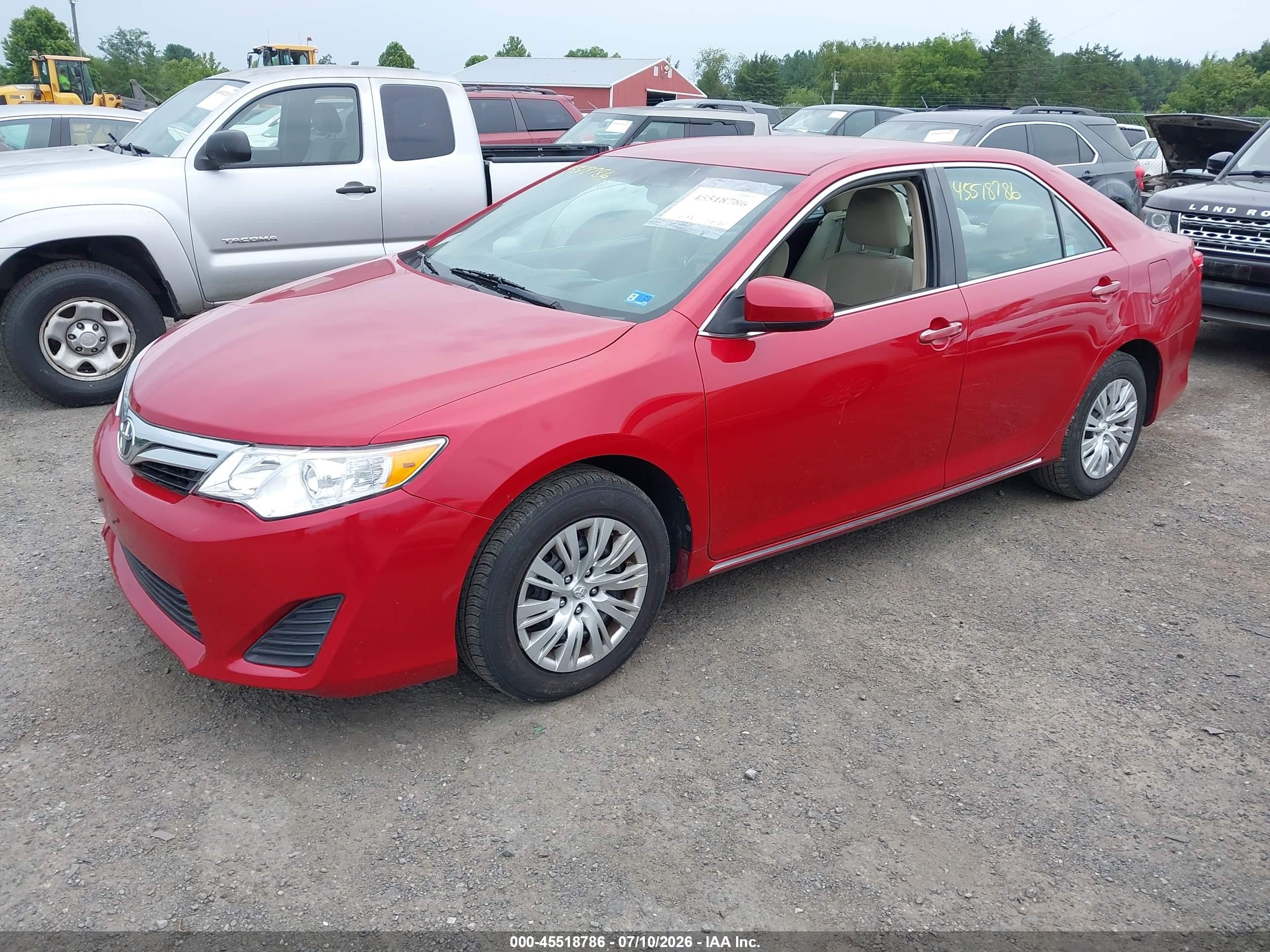 2013 Toyota Camry Le Красный vin: 4T1BF1FK2DU724420