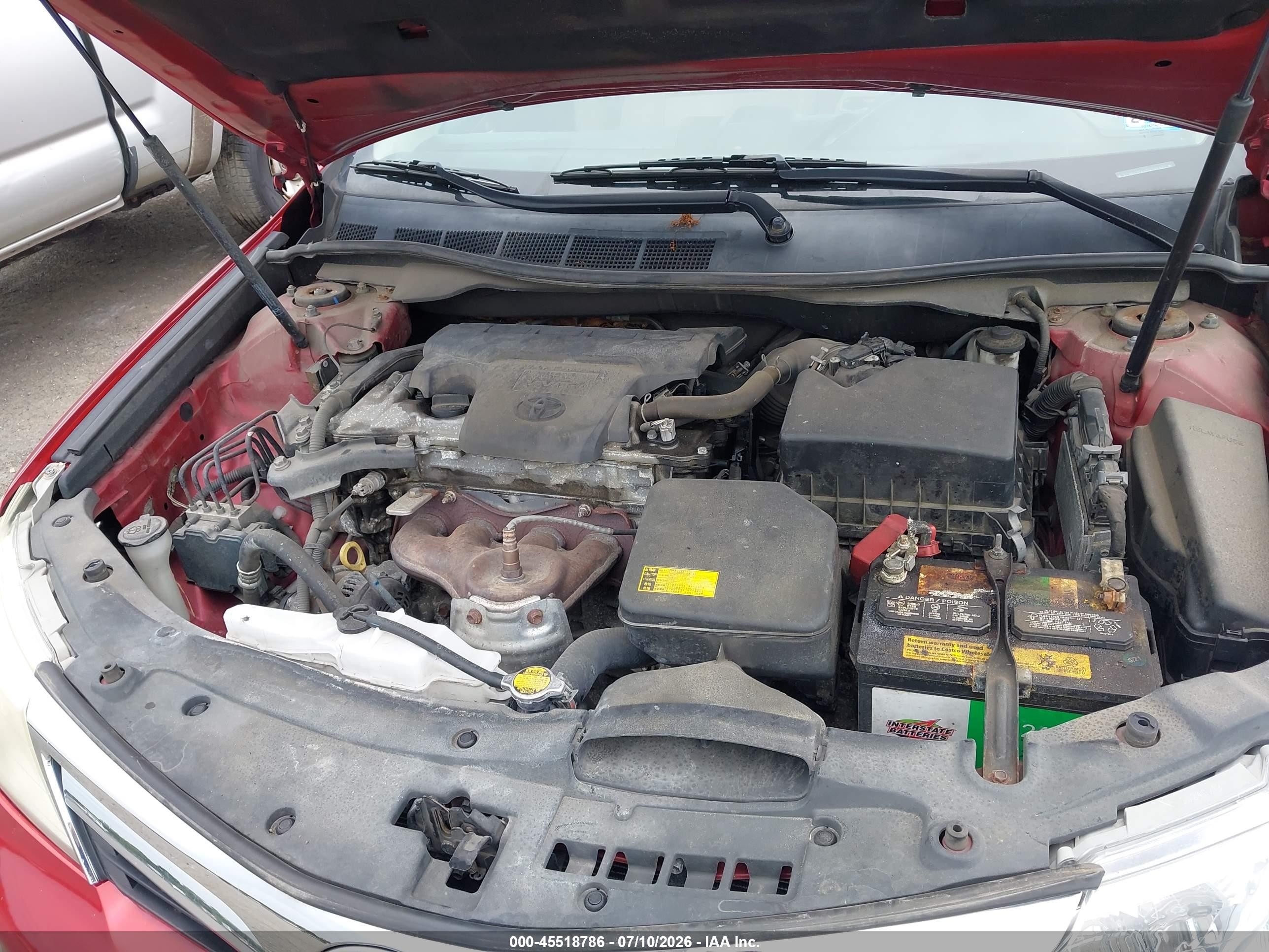 2013 Toyota Camry Le Красный vin: 4T1BF1FK2DU724420