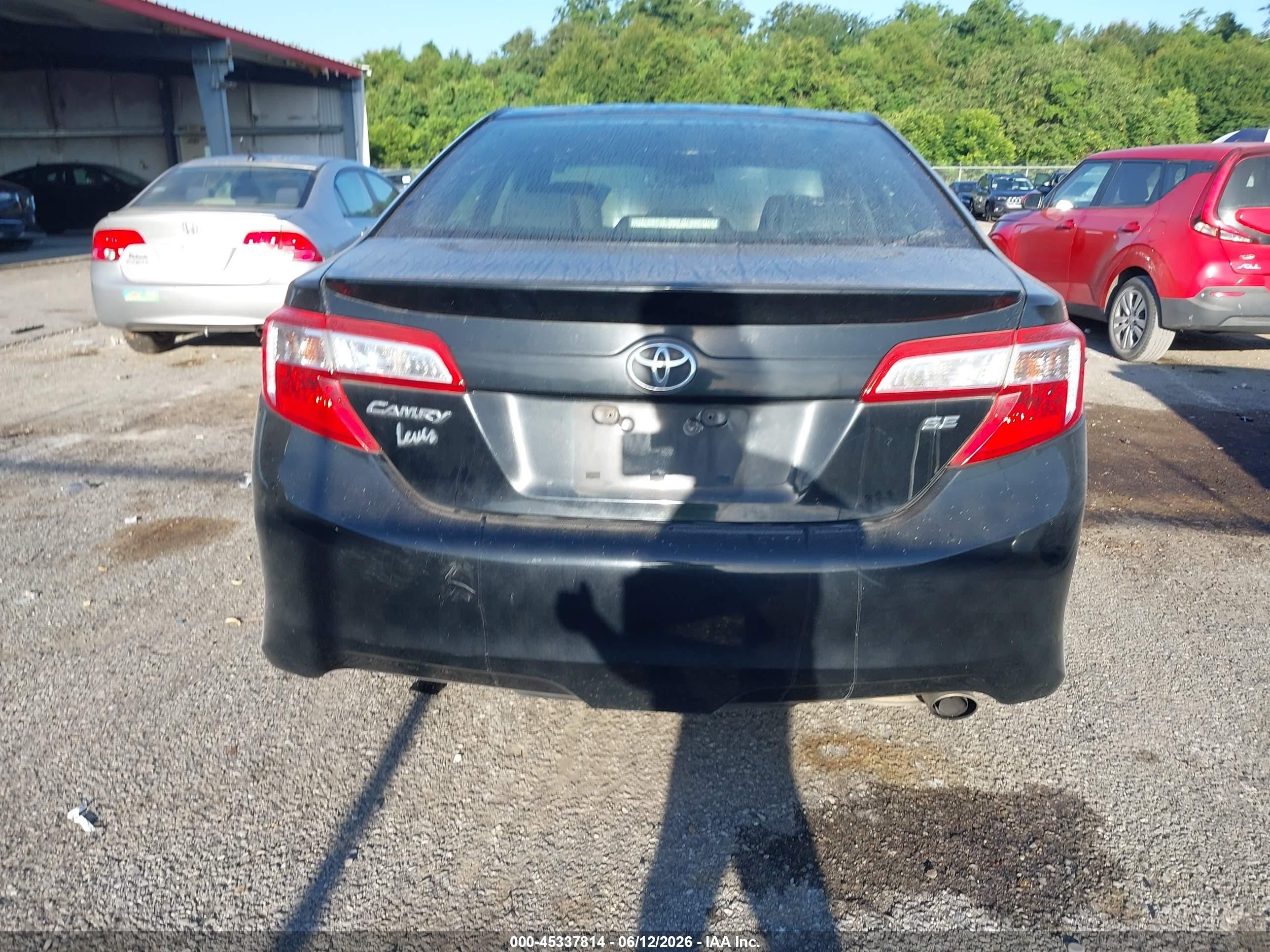 2014 Toyota Camry Se Черный vin: 4T1BF1FK2EU308434