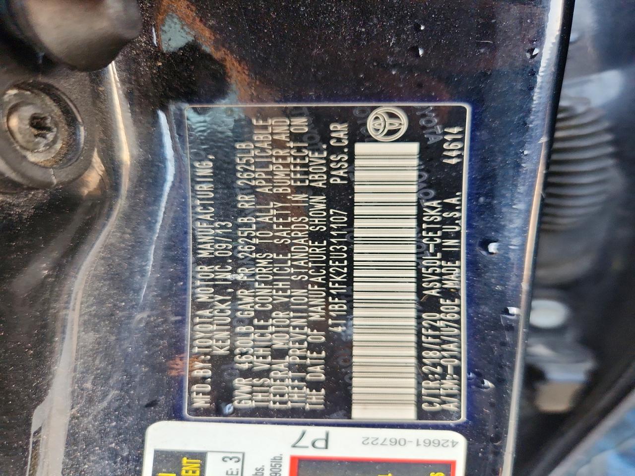 2014 Toyota Camry Se Черный vin: 4T1BF1FK2EU311107