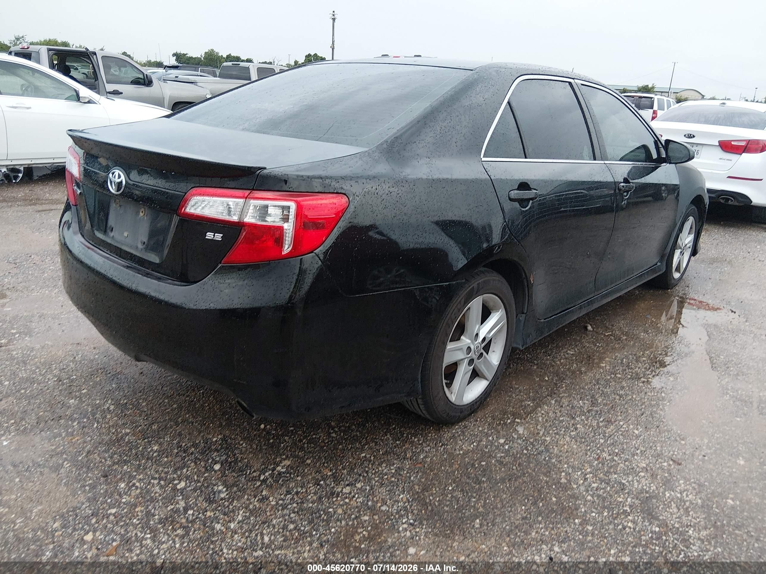 2014 Toyota Camry Se Black vin: 4T1BF1FK2EU361991