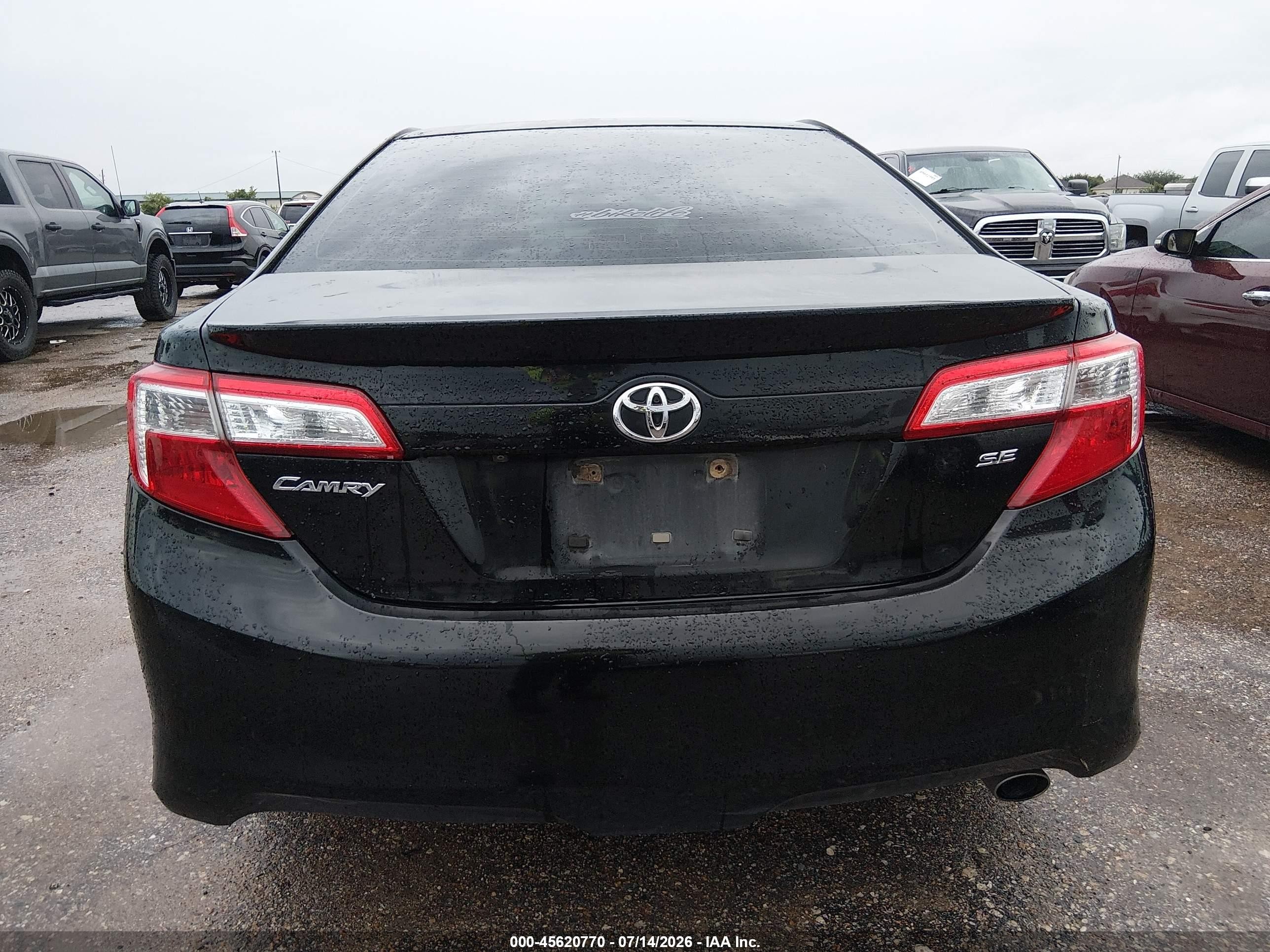 2014 Toyota Camry Se Black vin: 4T1BF1FK2EU361991