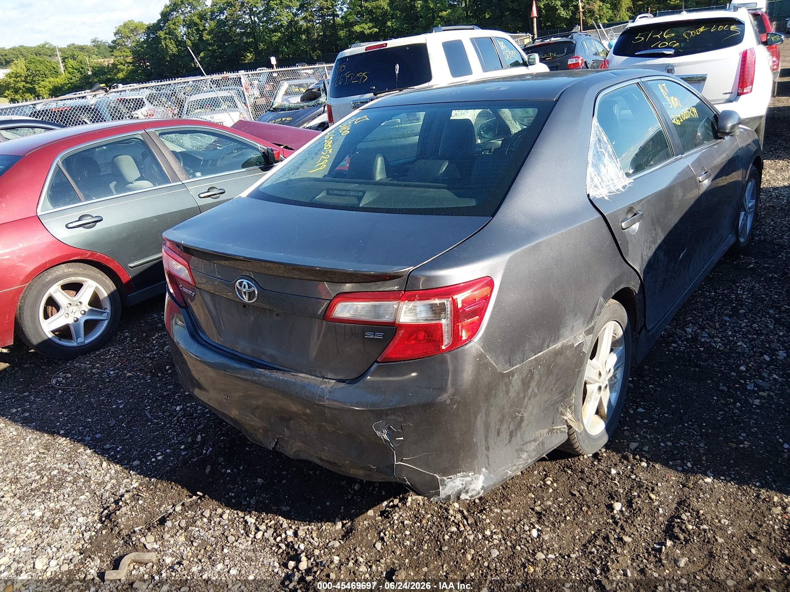 2014 Toyota Camry Se Gray vin: 4T1BF1FK2EU373168