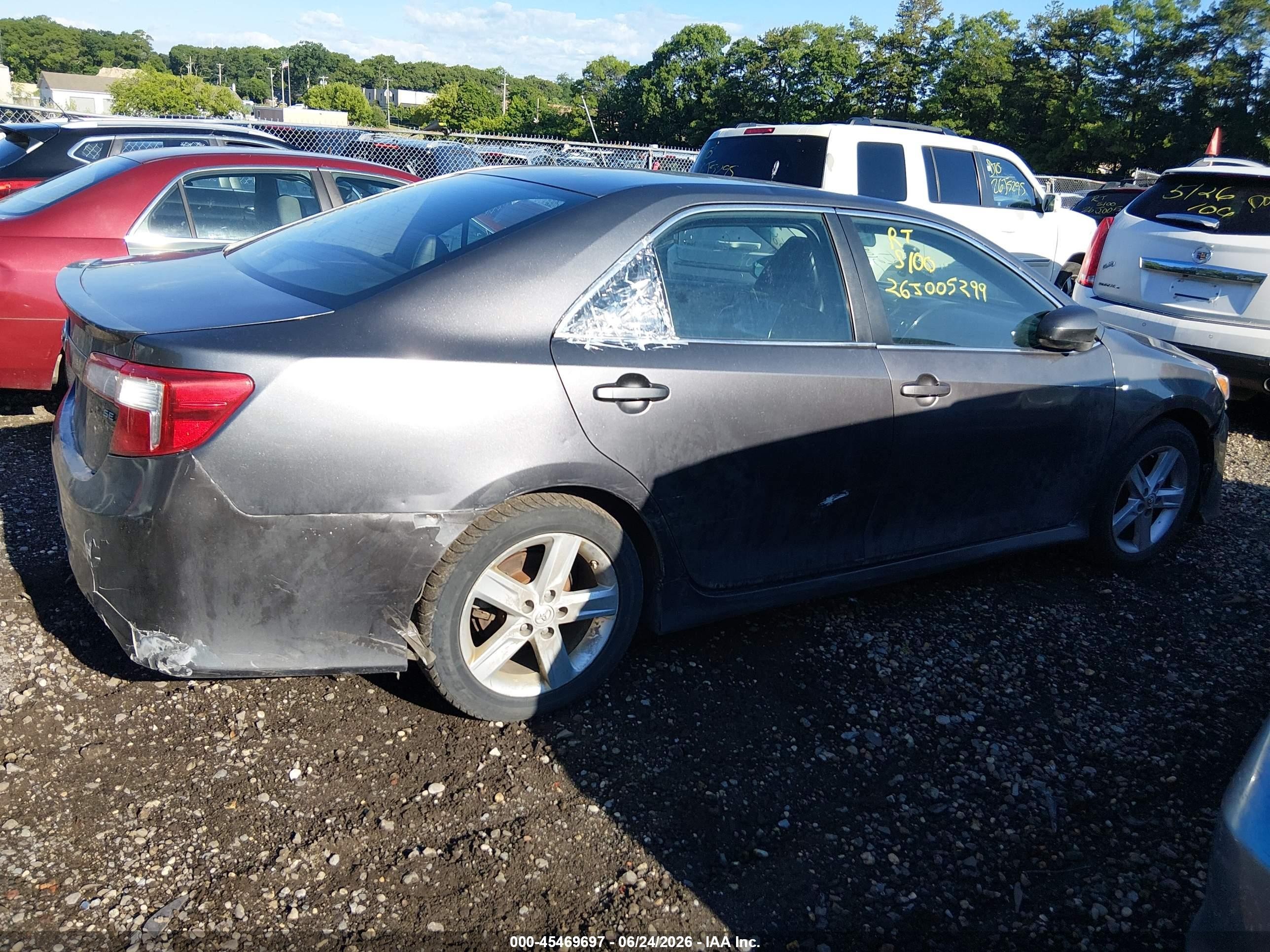 2014 Toyota Camry Se Gray vin: 4T1BF1FK2EU373168