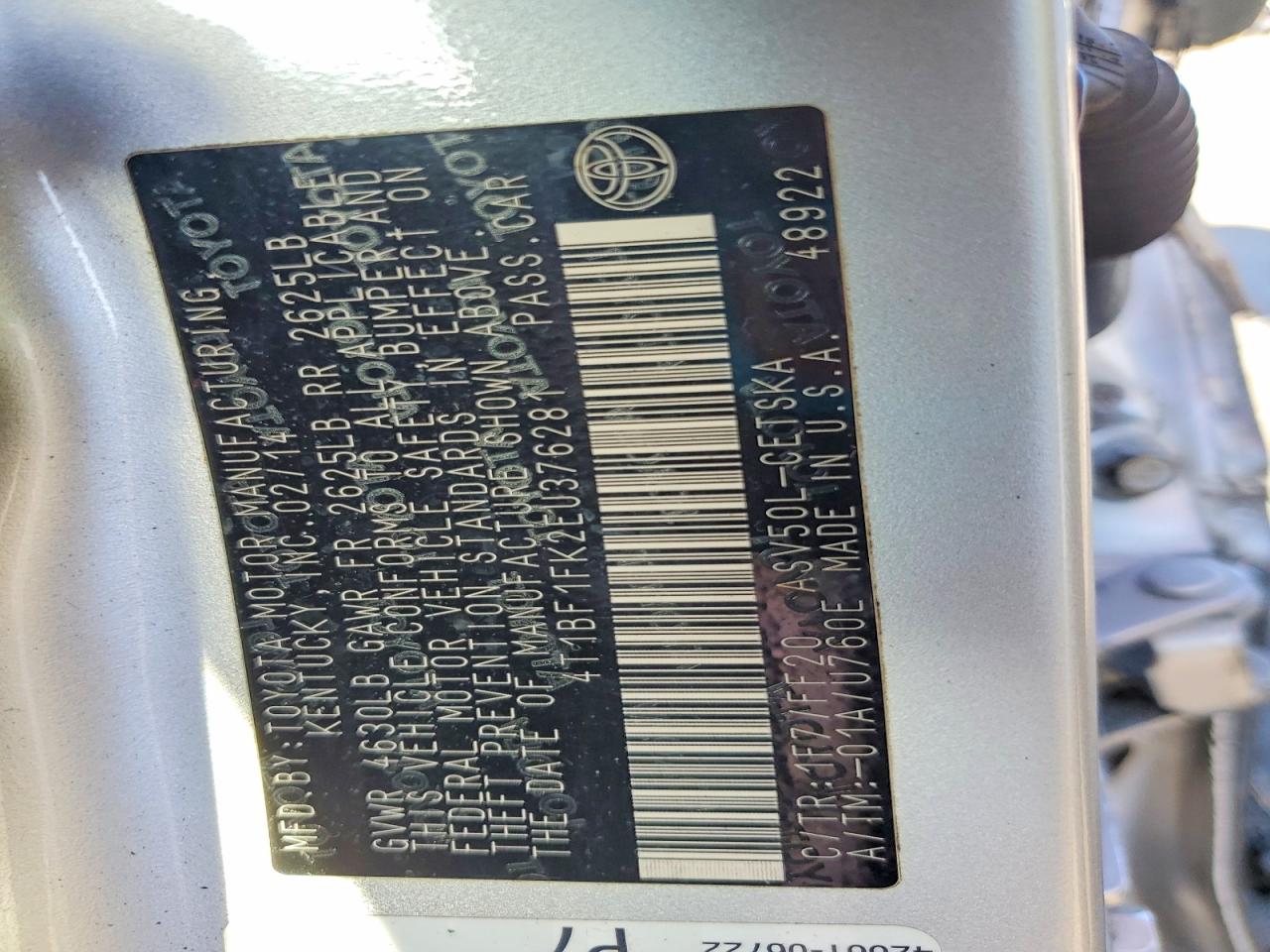 2014 Toyota Camry Se Серебряный vin: 4T1BF1FK2EU376281