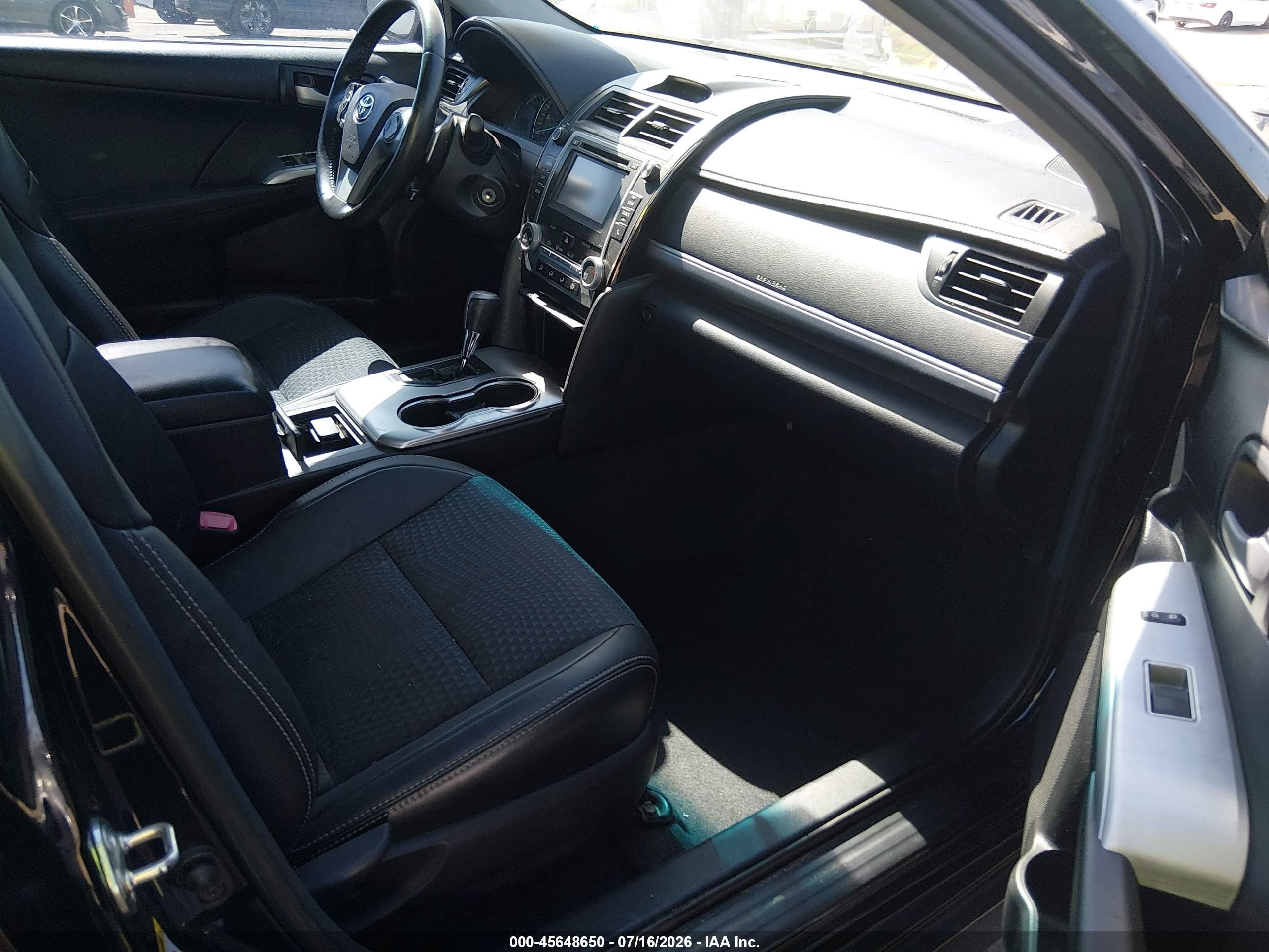 2014 Toyota Camry Se Black vin: 4T1BF1FK2EU430145