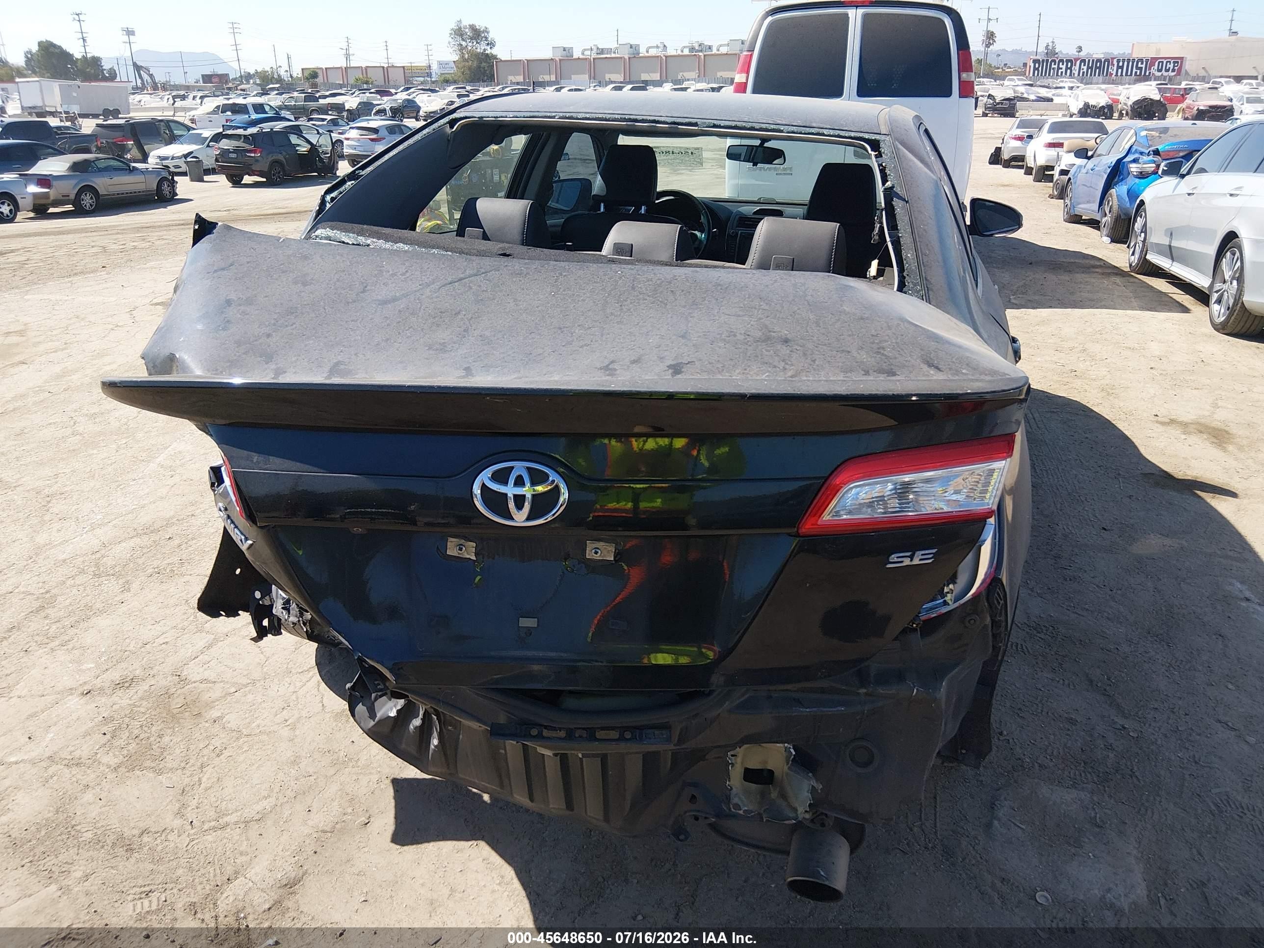 2014 Toyota Camry Se Black vin: 4T1BF1FK2EU430145