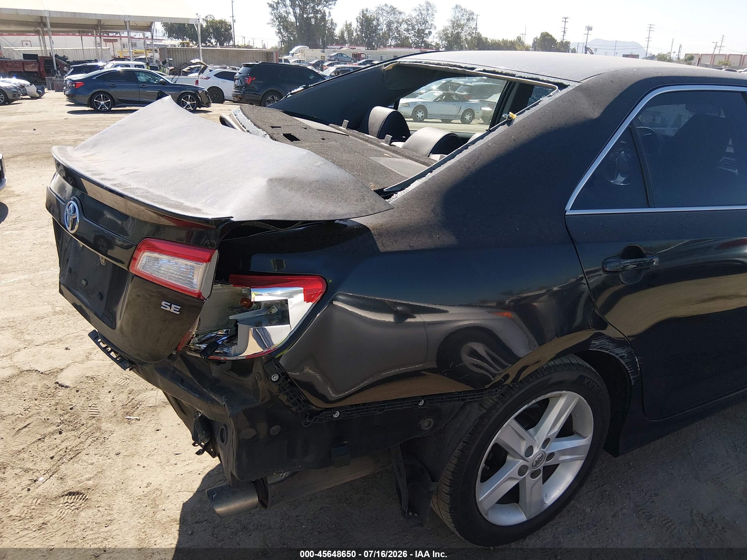 2014 Toyota Camry Se Black vin: 4T1BF1FK2EU430145
