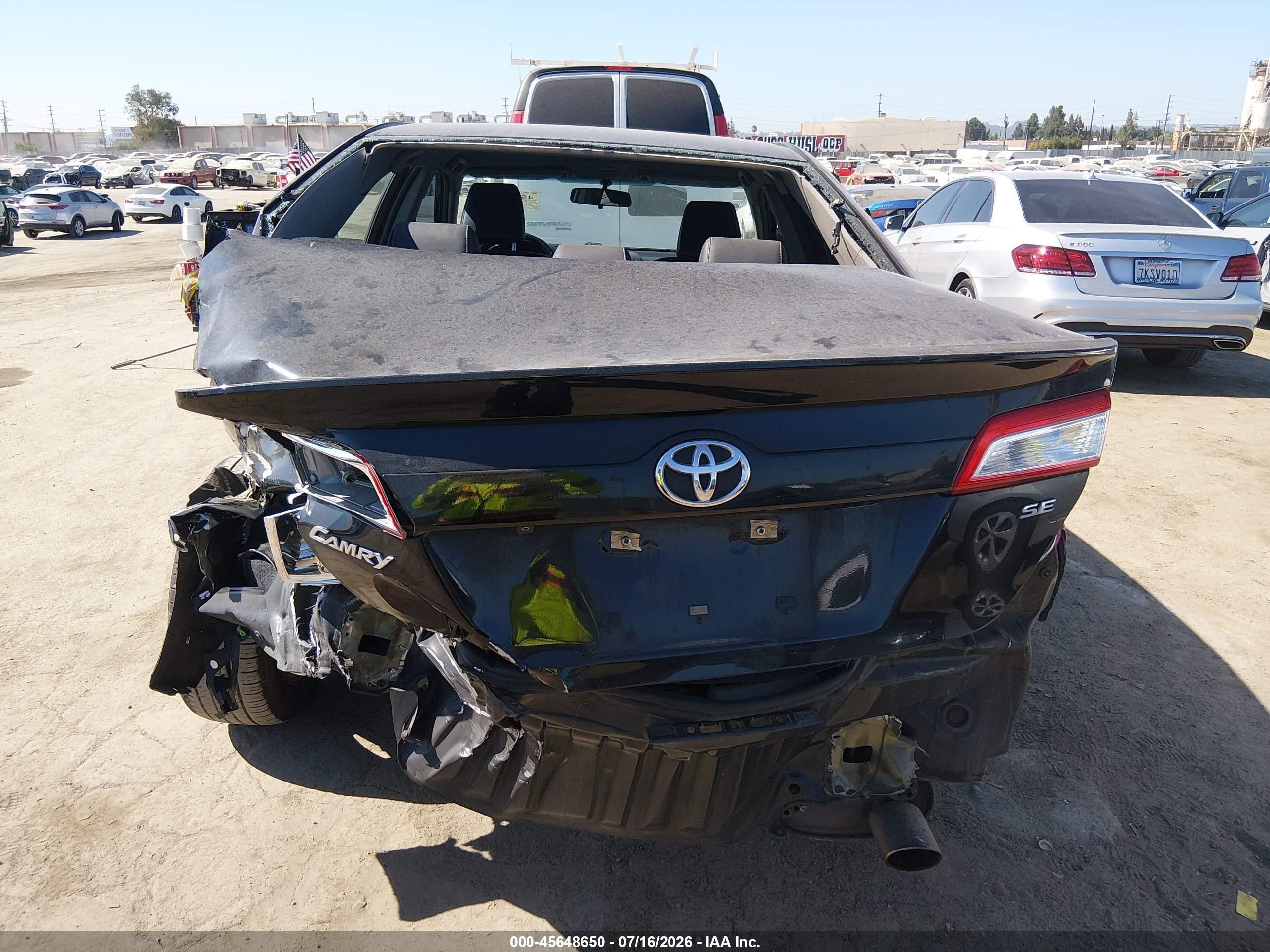 2014 Toyota Camry Se Black vin: 4T1BF1FK2EU430145