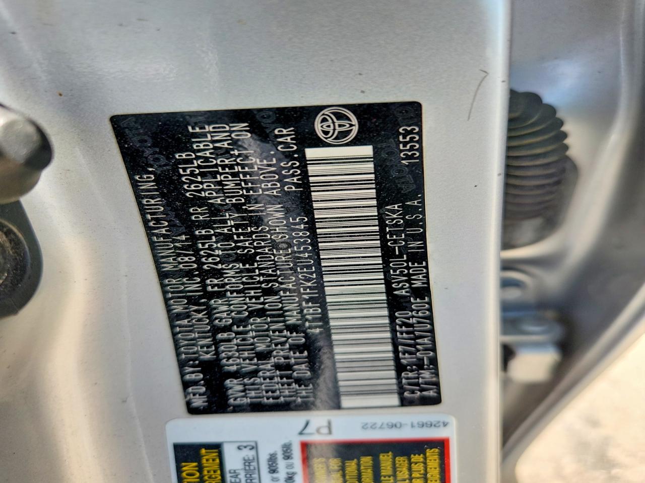 2014 Toyota Camry Se Silver vin: 4T1BF1FK2EU453845