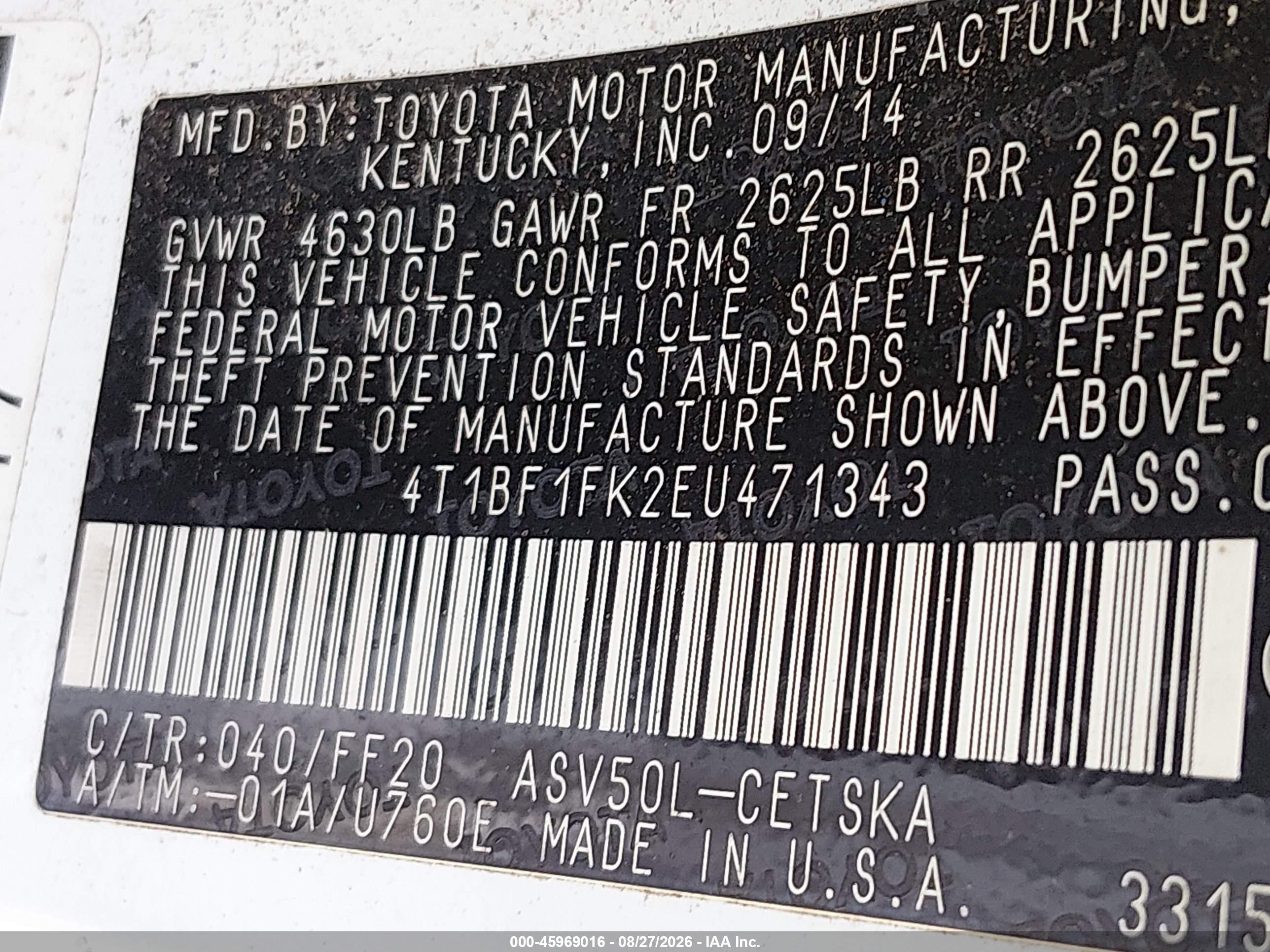 2014 Toyota Camry Se Белый vin: 4T1BF1FK2EU471343